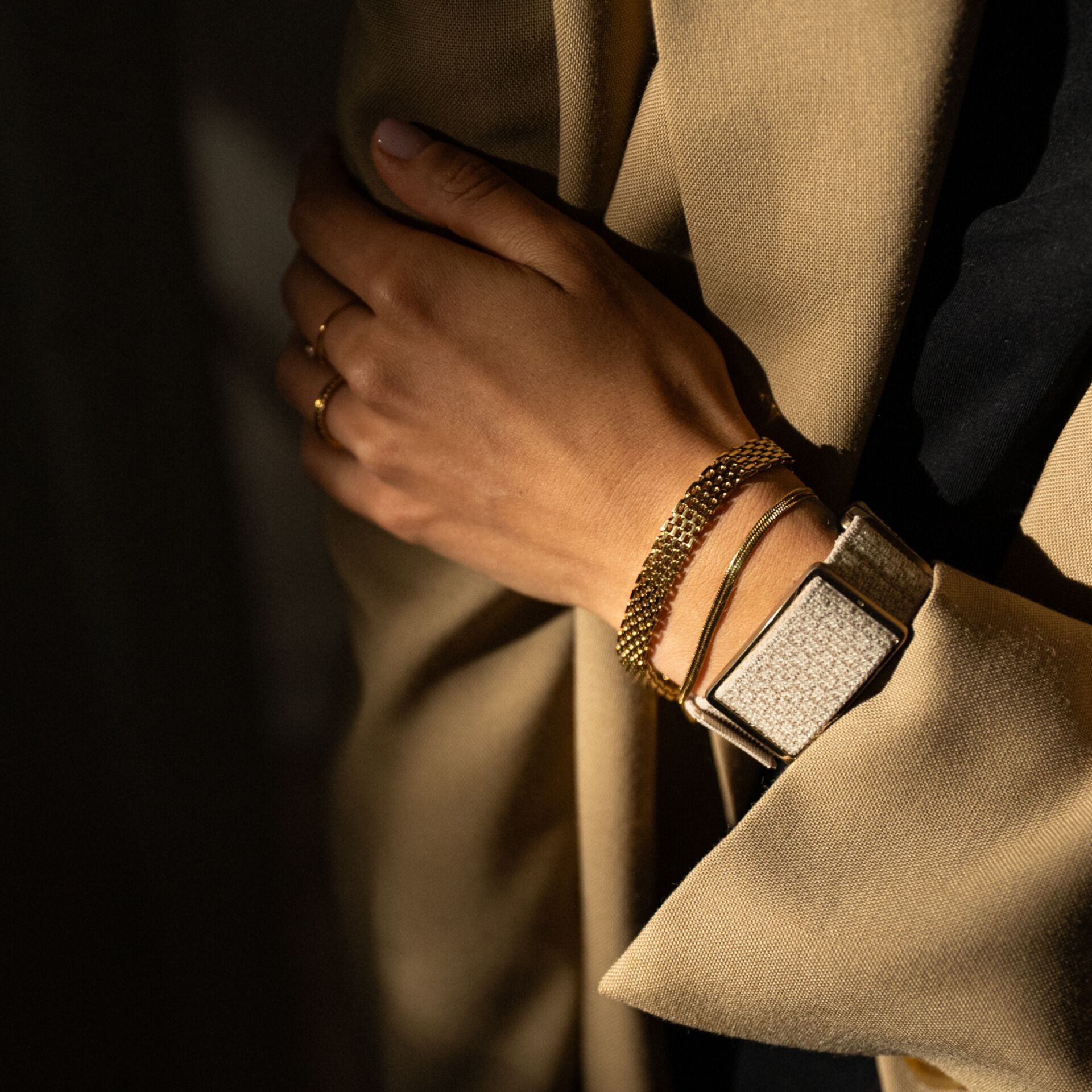 Uhr, Gold, Armband, Metallisch, Modeaccessoire
