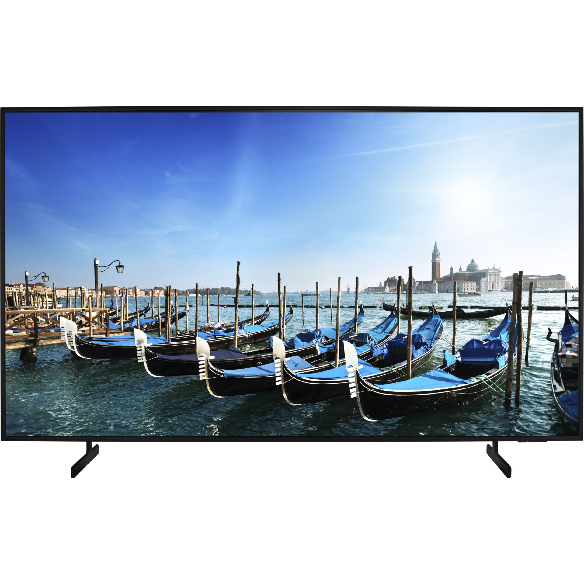 Fernseher, LED Bildschirm, Bildschirm, Gehäuse schwarz, Gehäuseboden Stativ