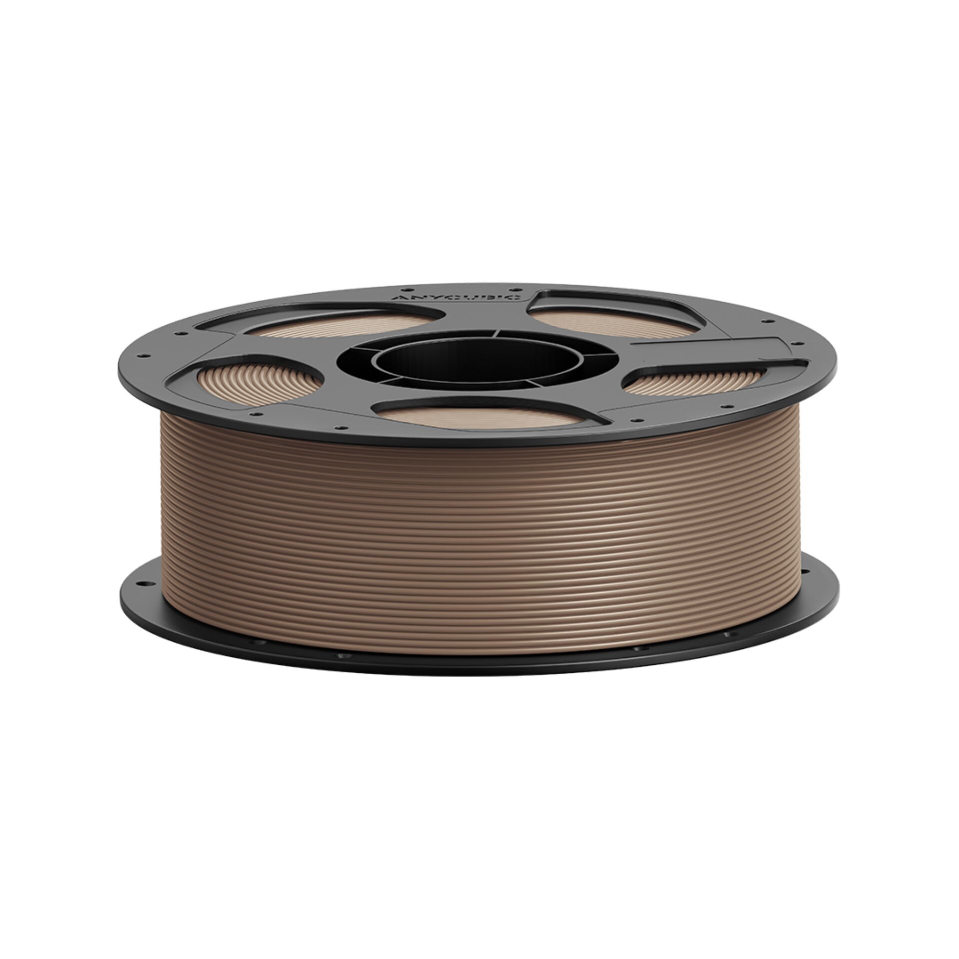 3D-Druck, PLA-FIlament, braune Filament, Spule, Rolle