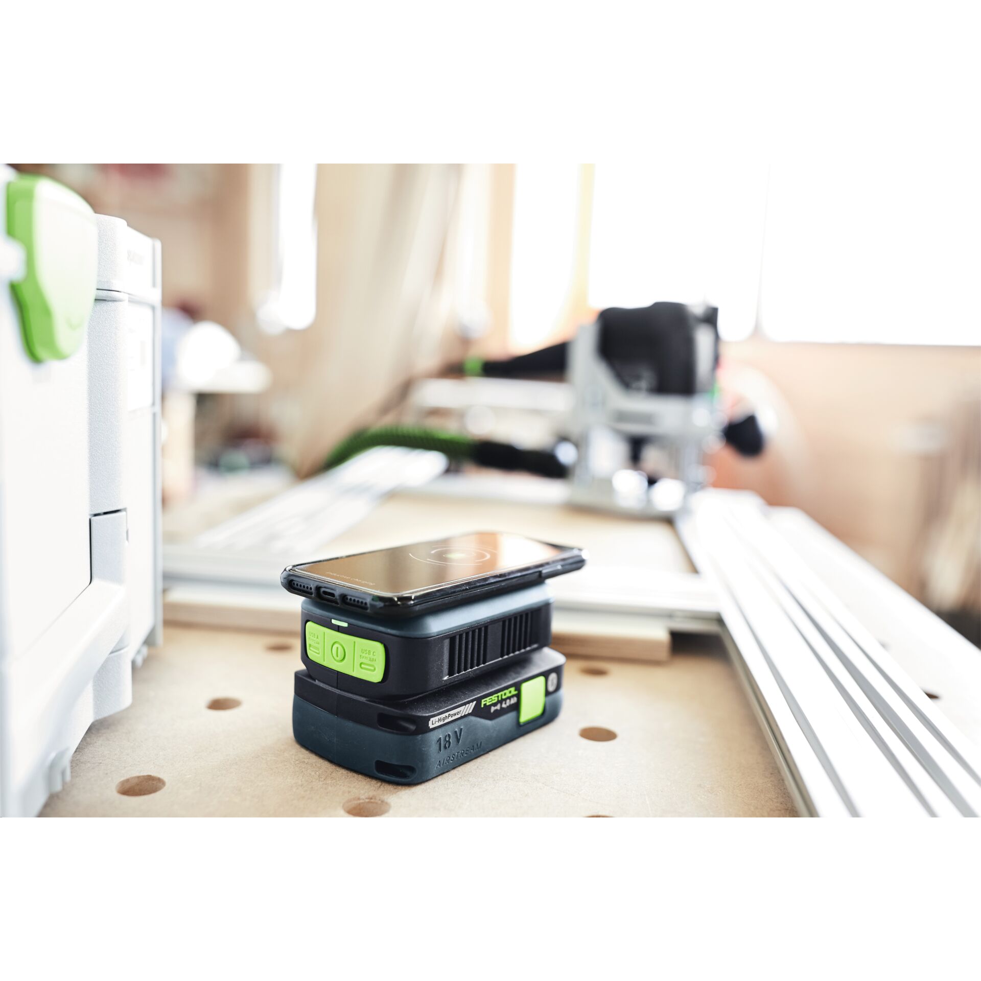 Akku, Bau-/Werkzeugschal, Smartphone-Ladegerät, Batteriepack, 18V