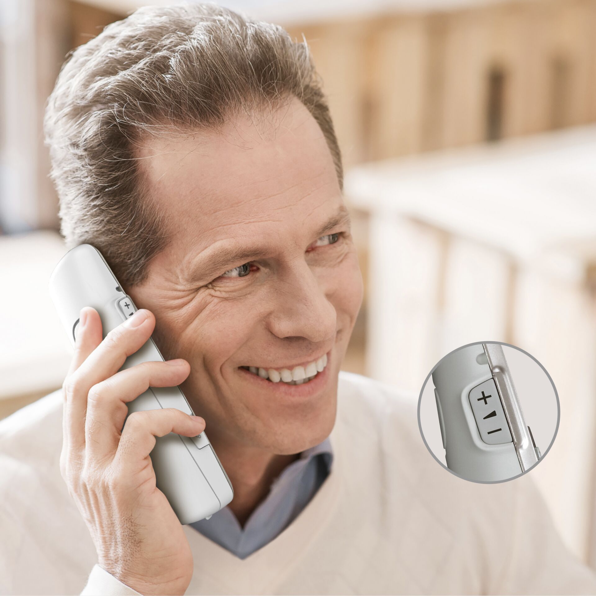 Handy, Telefon, Person, Lächeln, Mann