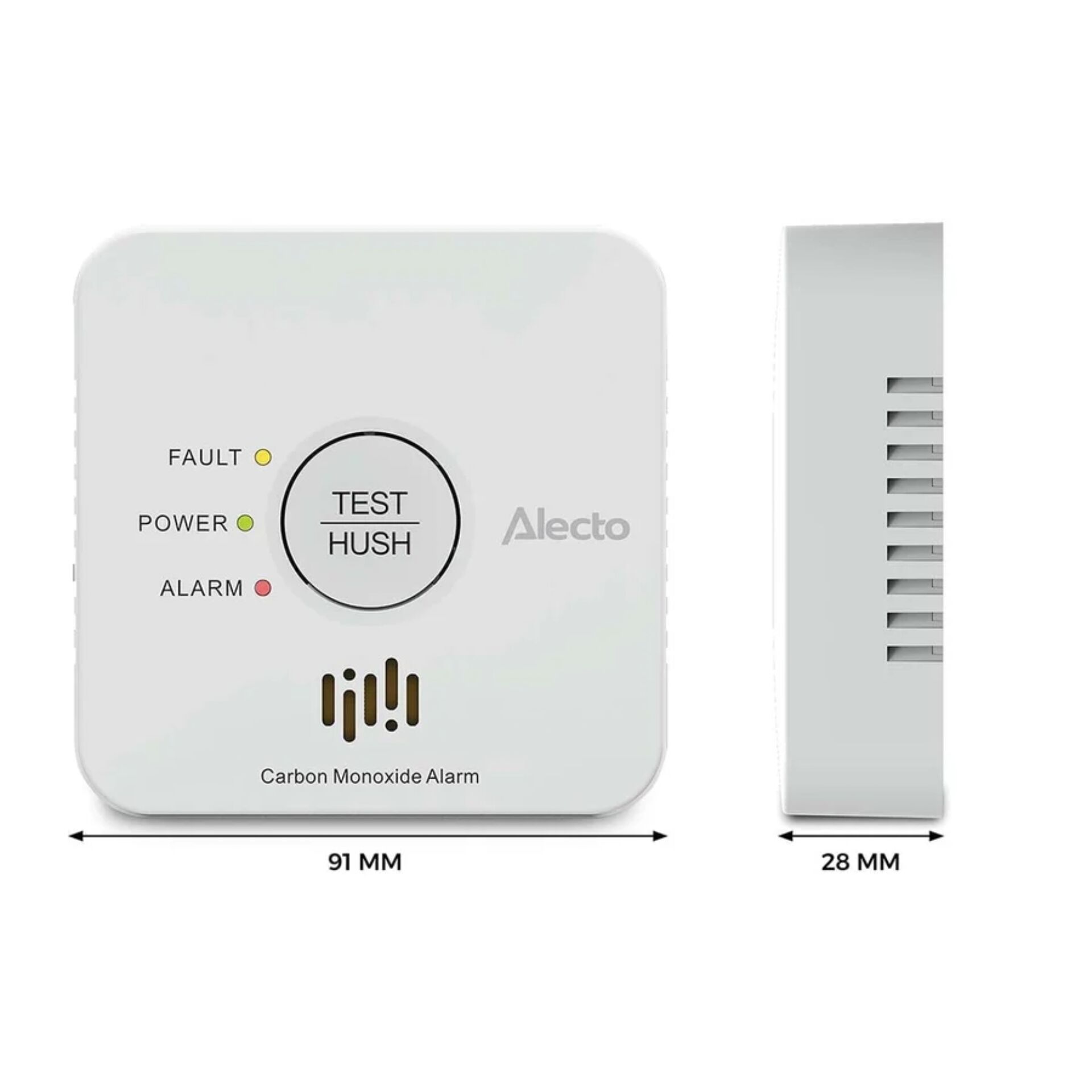 CO2 Alarm, Carbon Monoxide Alarm, Wandmontage, Digitalanzeige, Kompakter Detektor