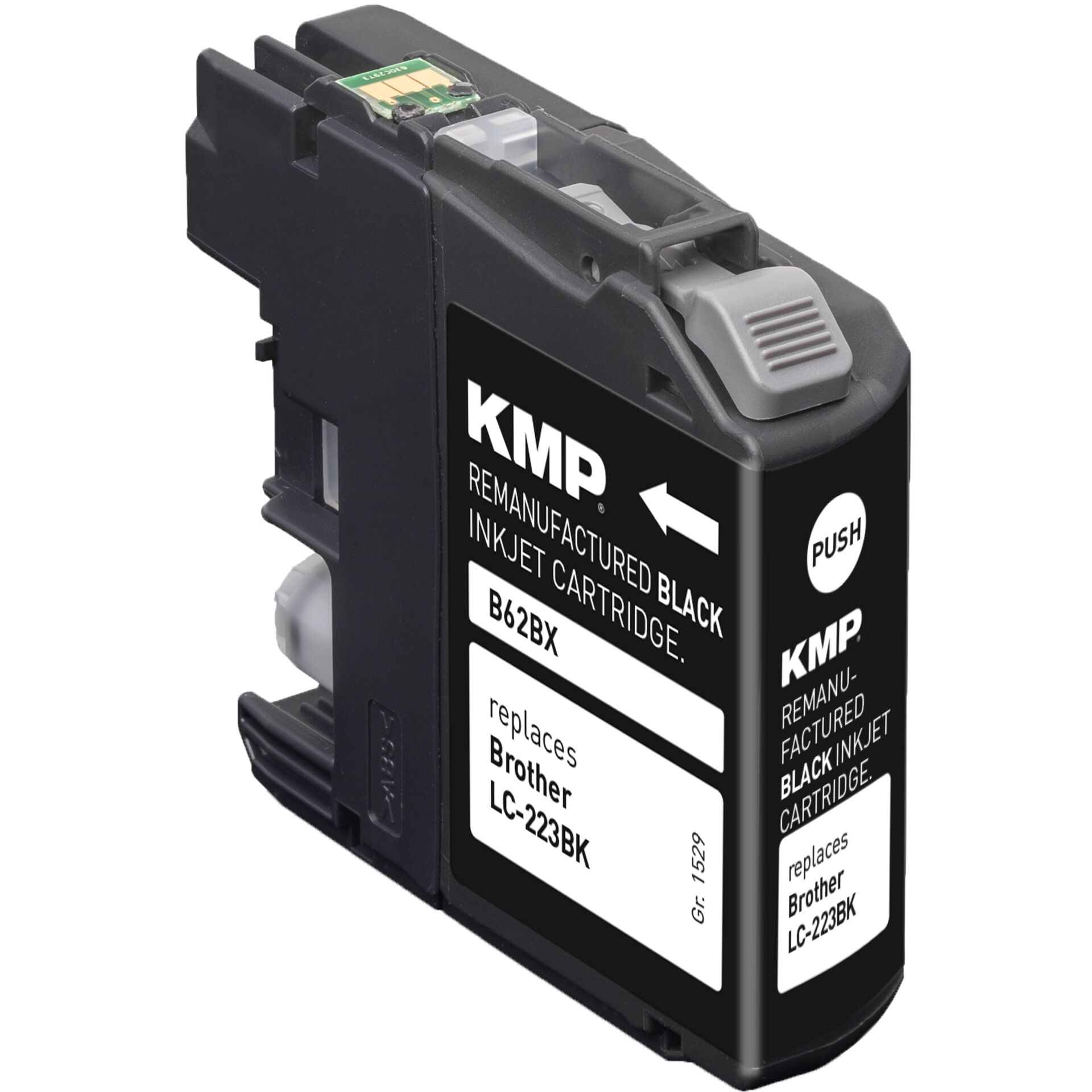 Adapter, Elektronik, Tintenpatrone, Inkjet-Patrone, Schwarz, Remanufactured, Brother LC-223BK