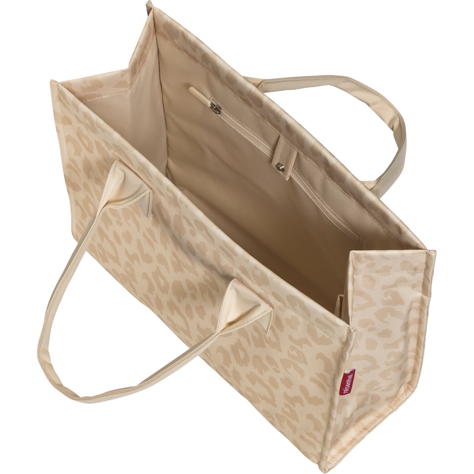 Tasche, Tasche Einkauf, Leopard Muster, Beutel, Reißverschluss Innenfach