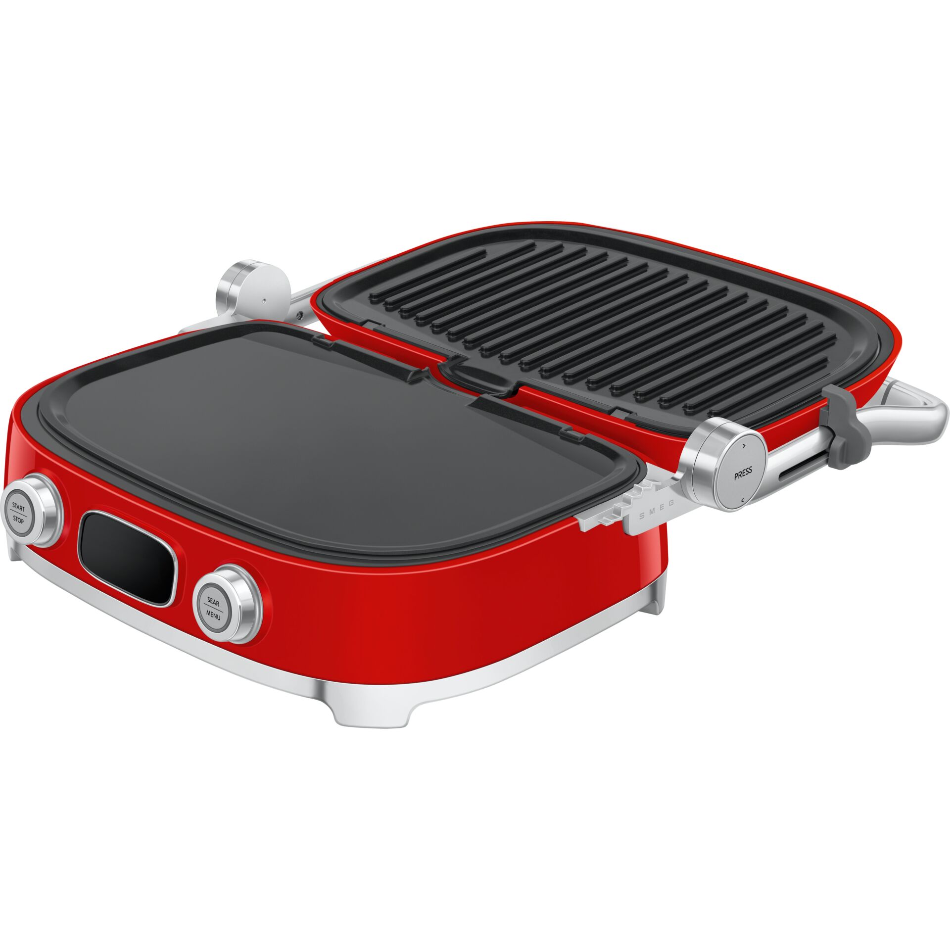 Kontaktgrill, Elektrogrill, Rot, Grillplatte, Doppelgrill