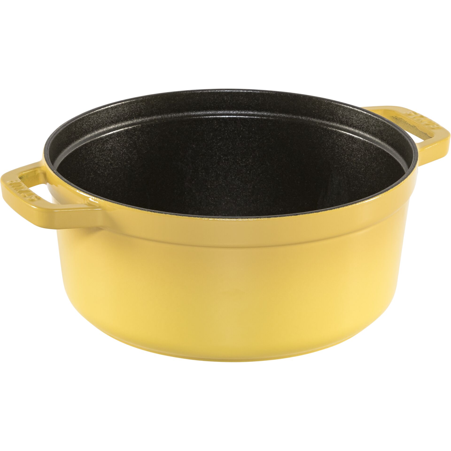 Kochtopf, Guss-Optik, Gold, Rund, Griffe, Kochtopf, Gusseisen, gelb, Induktionsgeeignet, Backofenfest