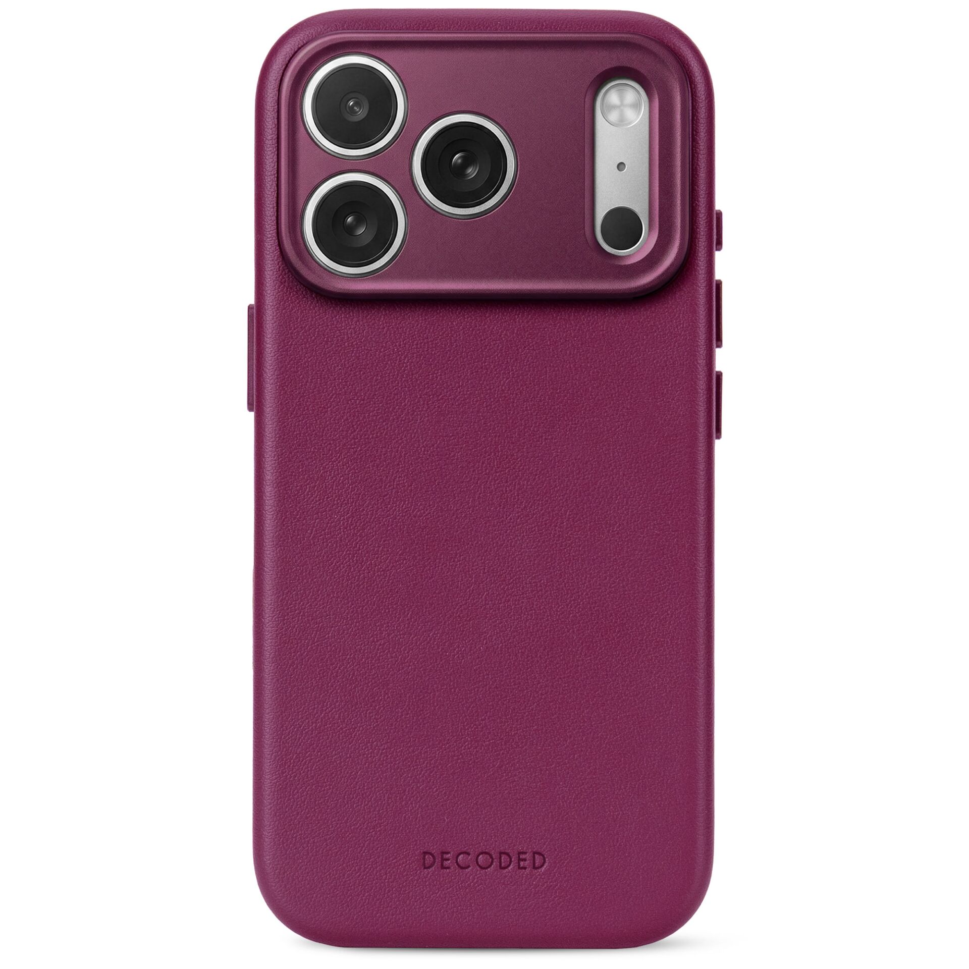 telefonhülle, leder, magenta, drei kamera, dekoriert