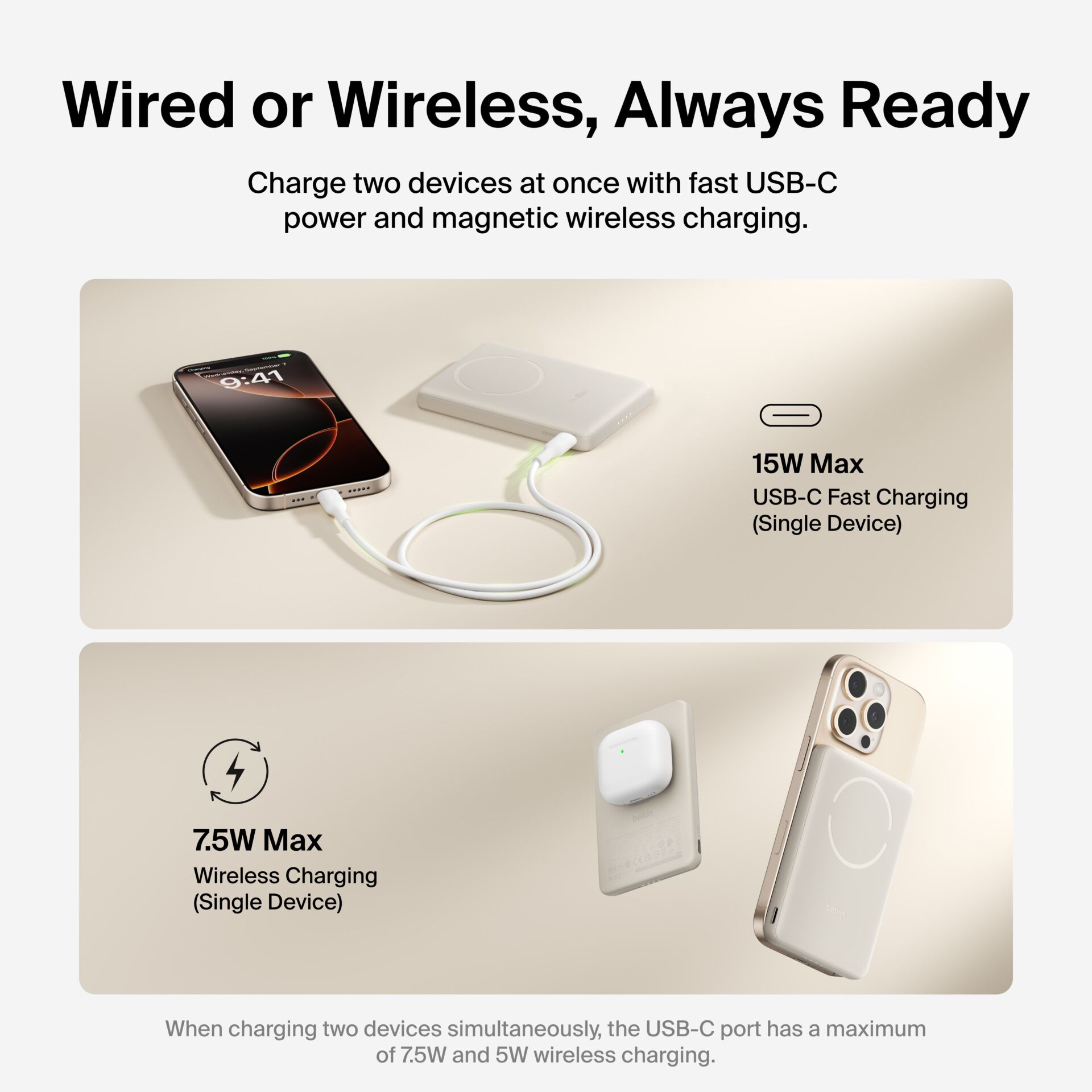 drahtloses Laden, Ladegerät, usb-c, Schnellladung, magnetisches Laden