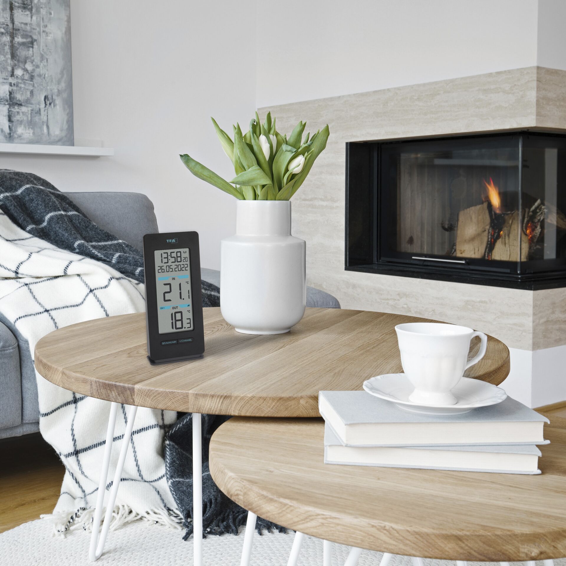 Moebel, Tabelle, Kaffeetisch, Tischplatte, Kamin