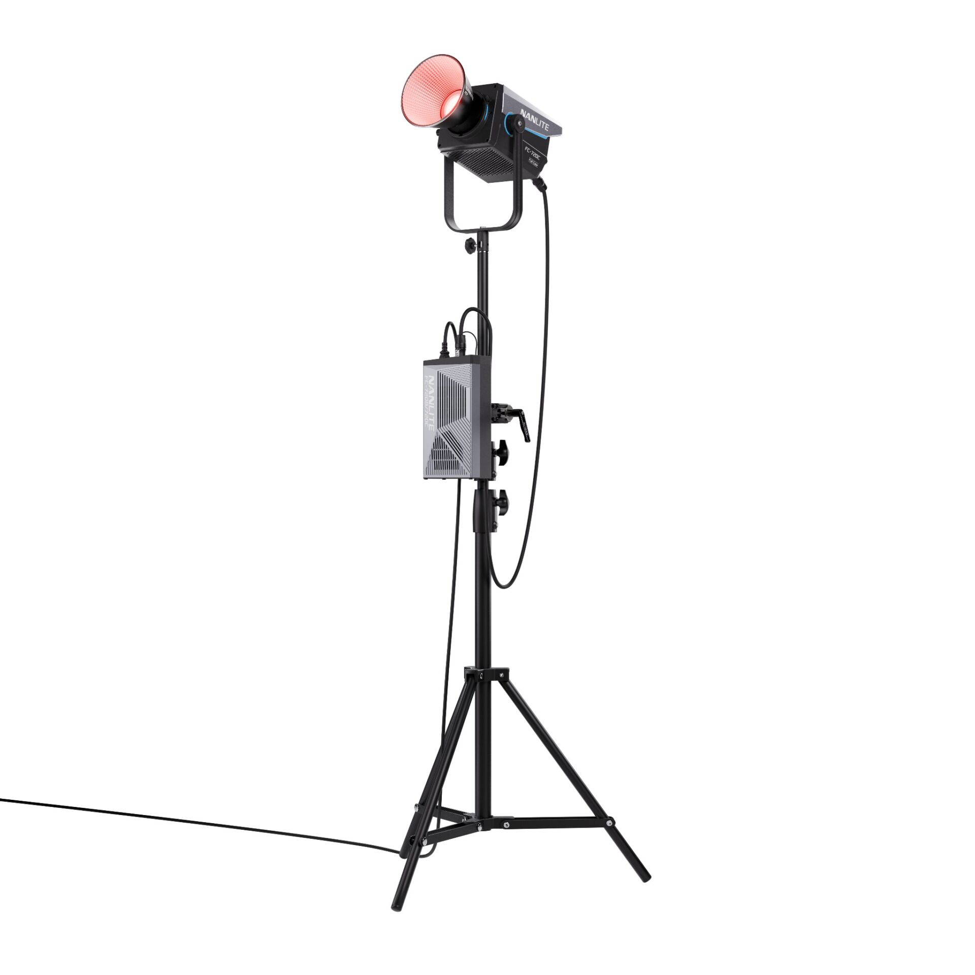Schwenkbares Lichtstativ, Fotostudio-Licht, LED-Leuchte, Stativ mit Softgrid, Kaltlicht