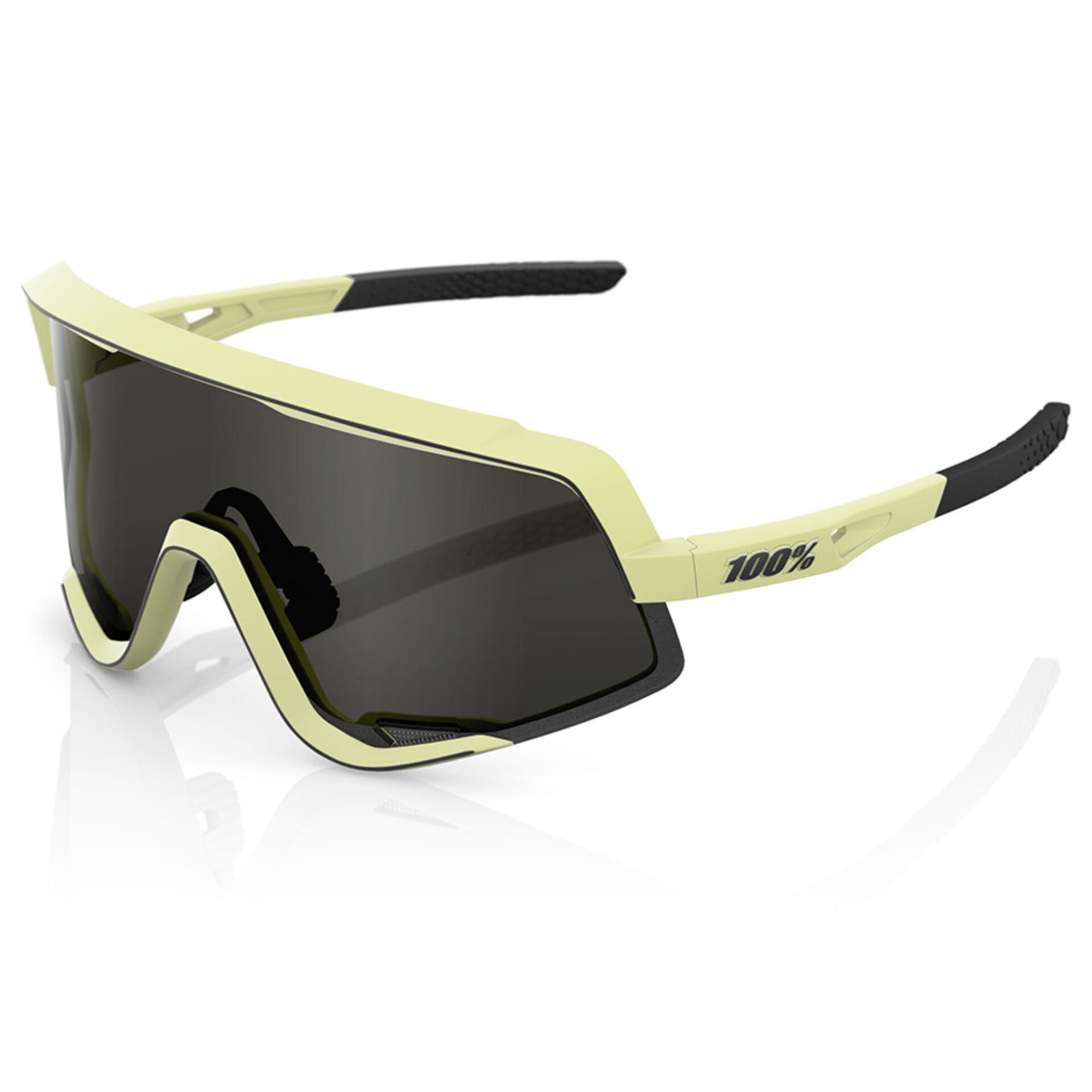 Brille, Goggle, Sportbrille, gelb, schwarze Linse