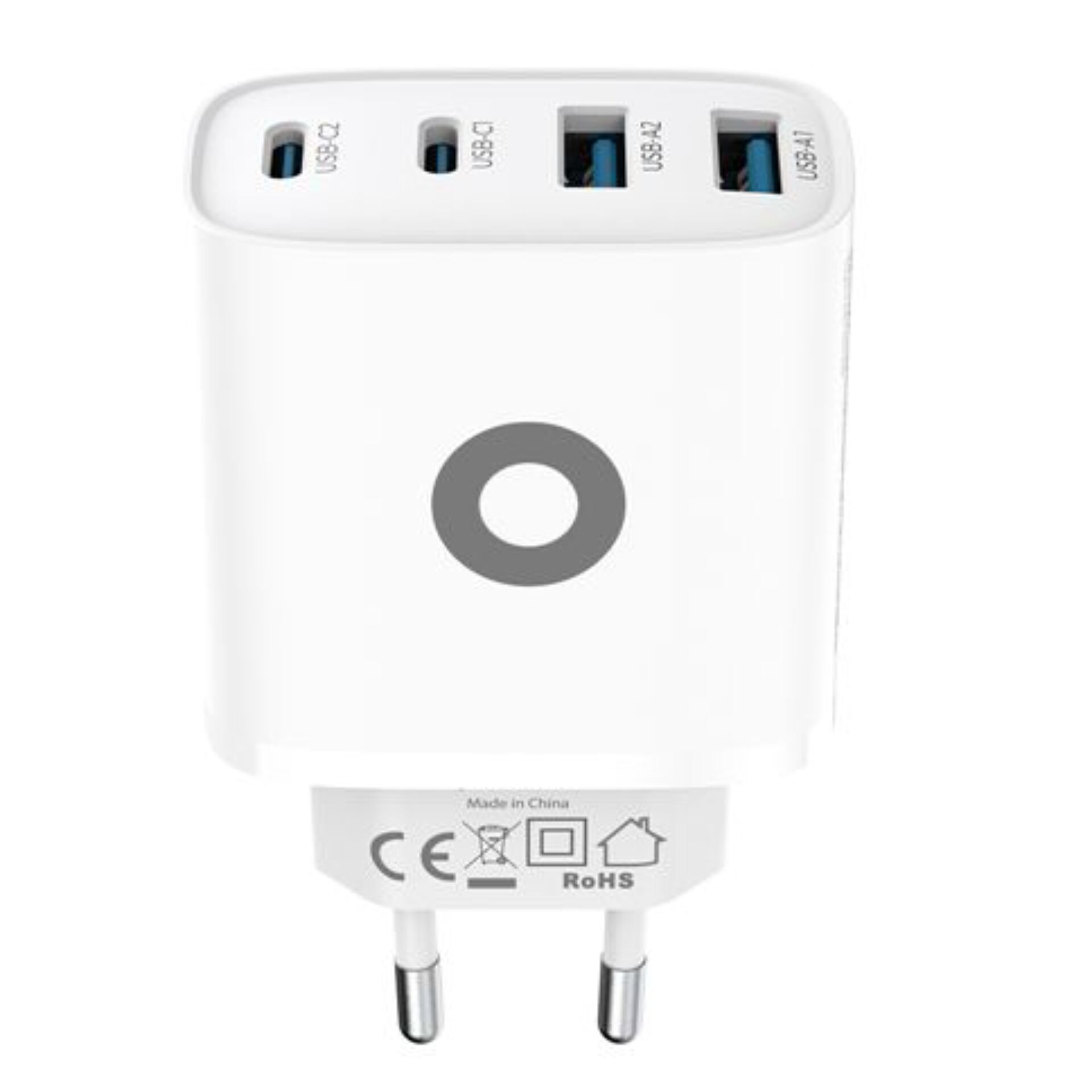 usb charger, mehrfachlader, eu stecker, weiß, kompakt