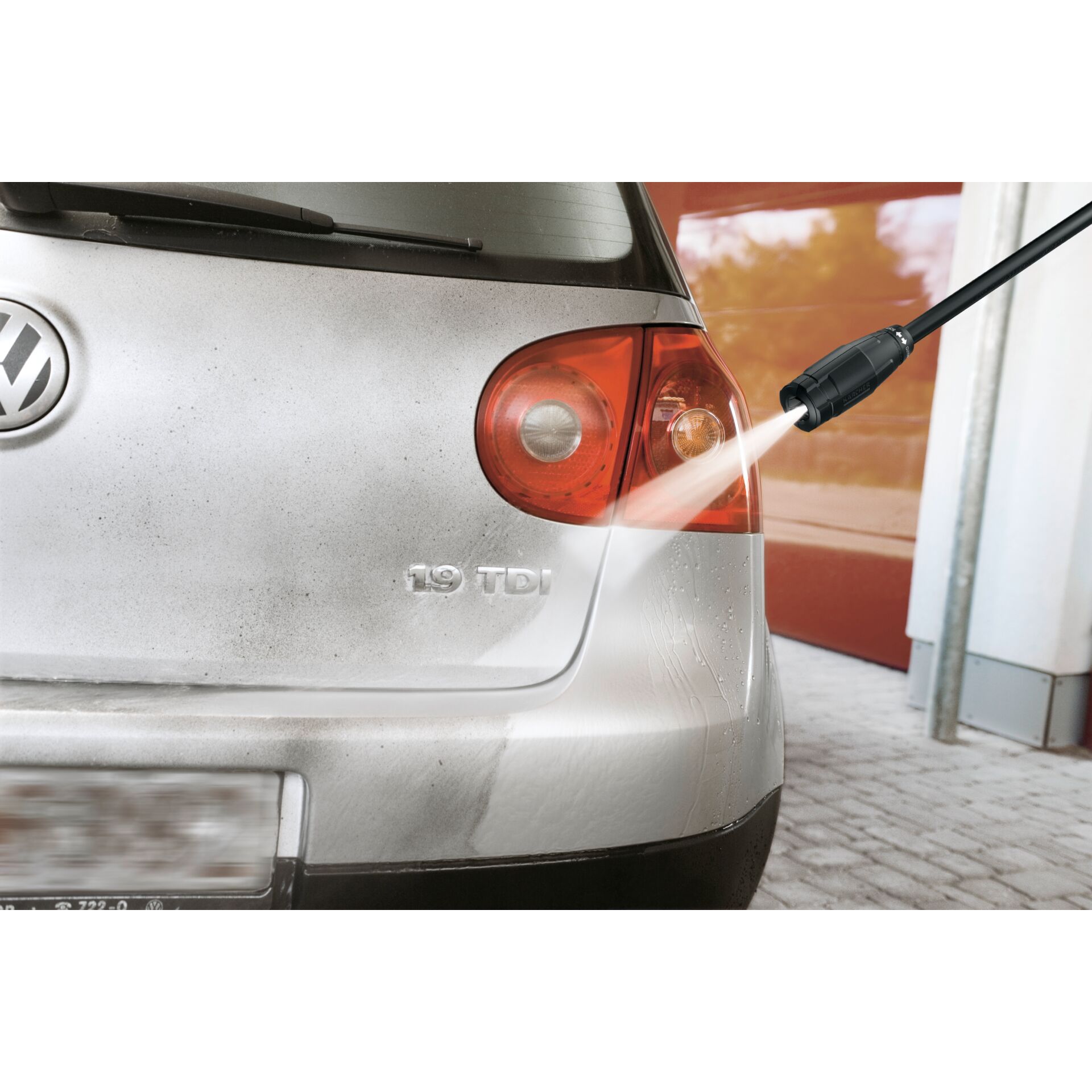 autowäsche, Autowäsche, Sprühkopf, Rücklichter, Fahrzeug