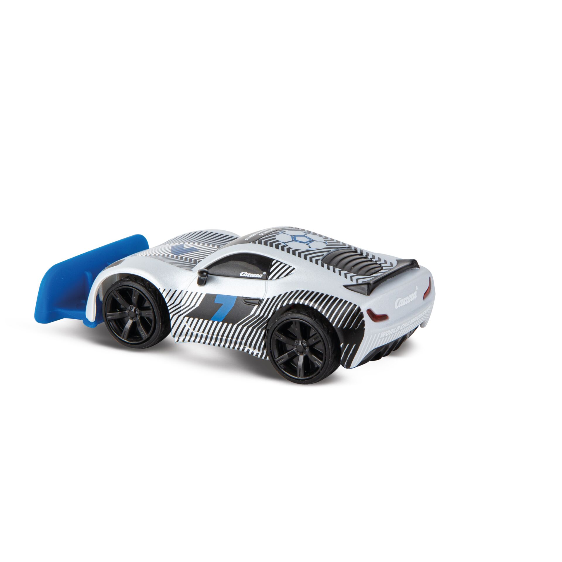 Rennwagen, Spielzeugauto, 8 cm, Pattern Schwarz-Weiß, Spoiler