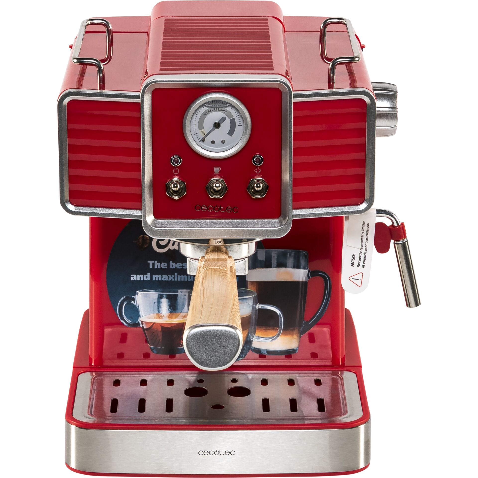 CECOTEC Power Espresso 20  Tradizionale Light Red