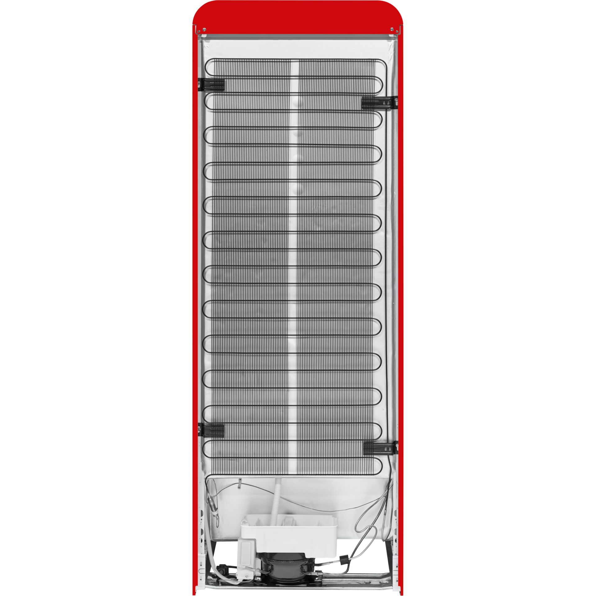 kühlschrank, backofen, eisfach?, metallgitter?, roter rahmen