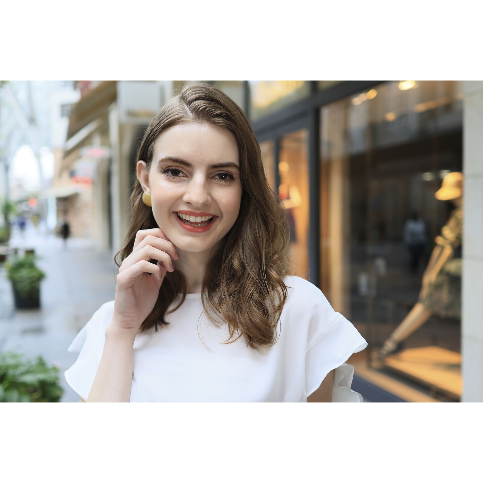 Gesicht, Kopf, Lächeln, Portrait, Hals