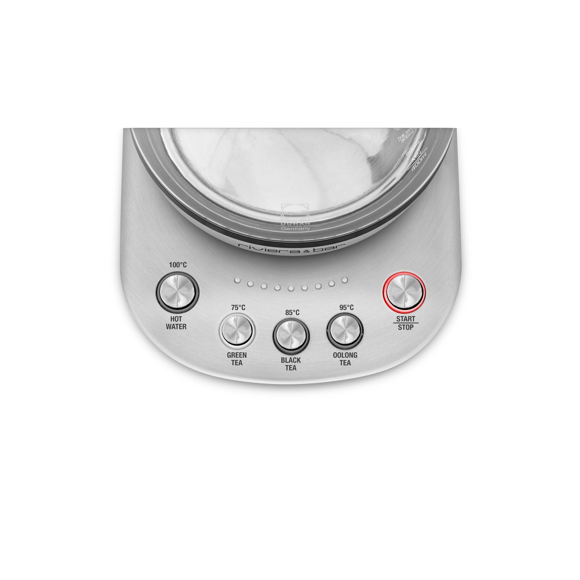 Teemaschalter, Wasserkocher, Induktion, Stufenanzeige, Thermometer