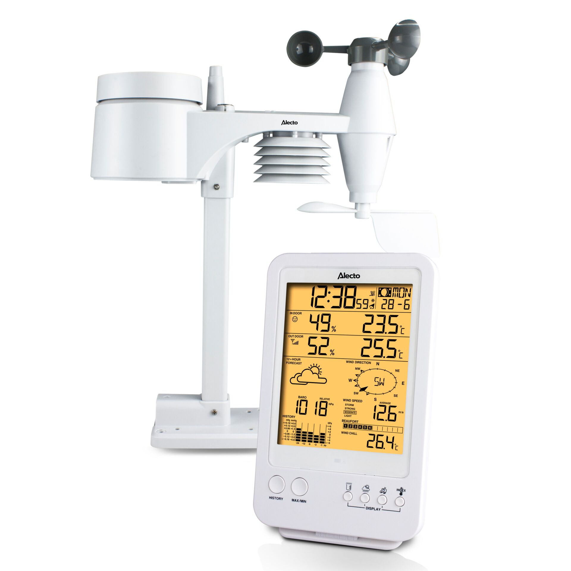 Wetterstation, Messgerät, Funkstation, Digitalanzeige, Thermohygrometer