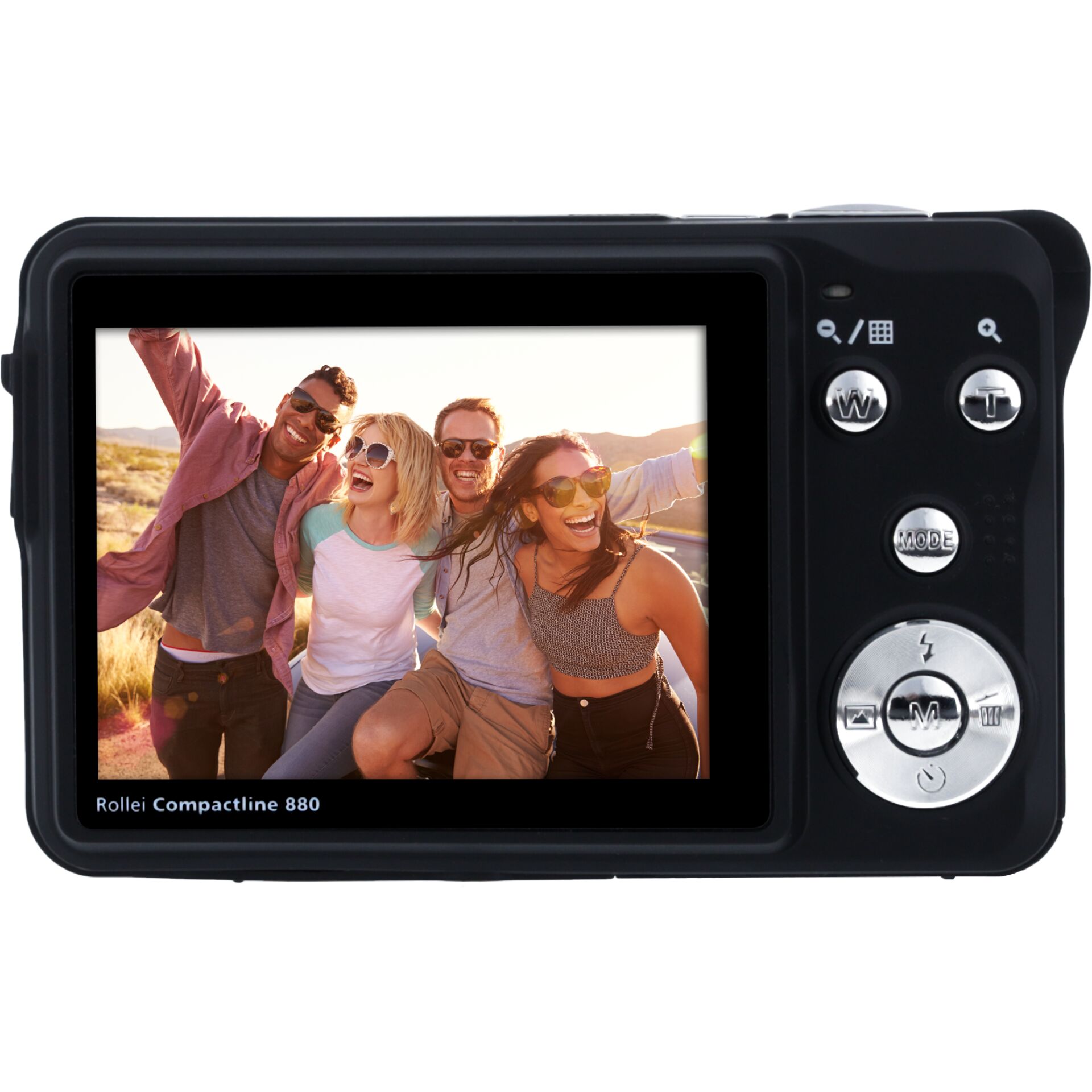 kamera, kompaktkamera, 8x zoom, lcd-display, freundinnen-gruppe