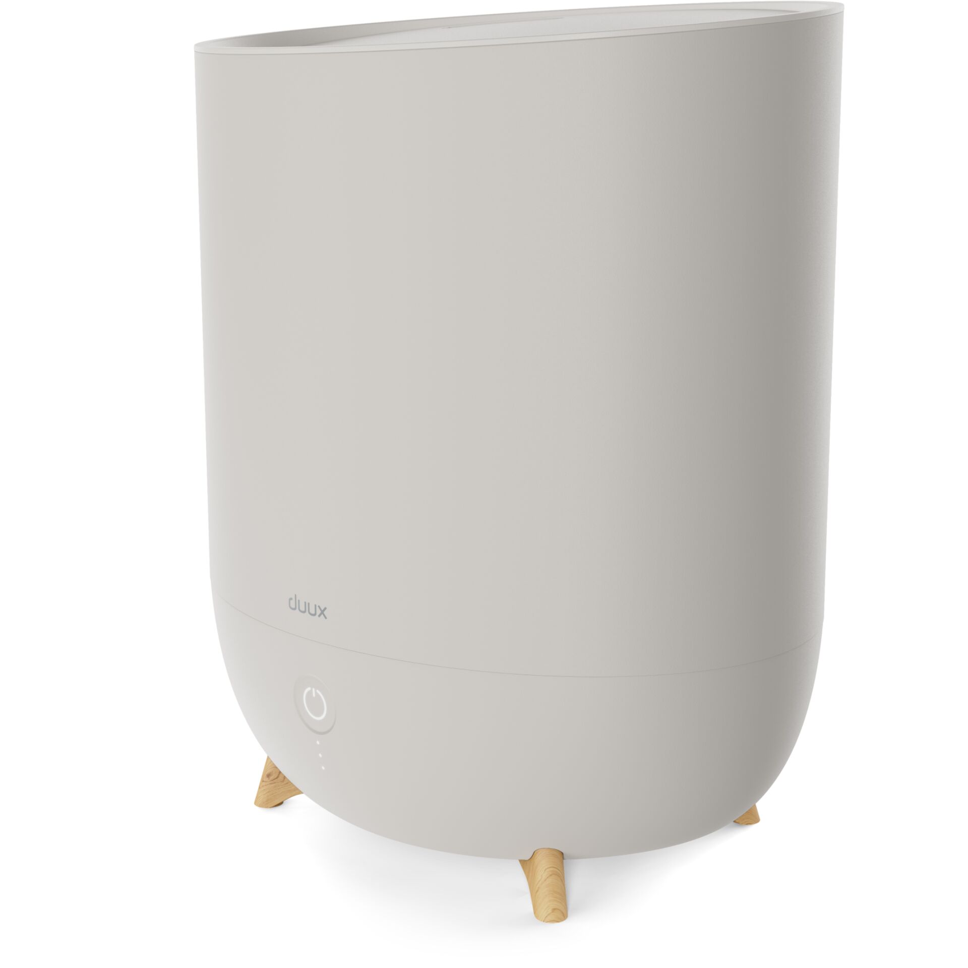 Luftbefeuchter, Hygrogerät, Holzfüße, Grau, Minimalistisch