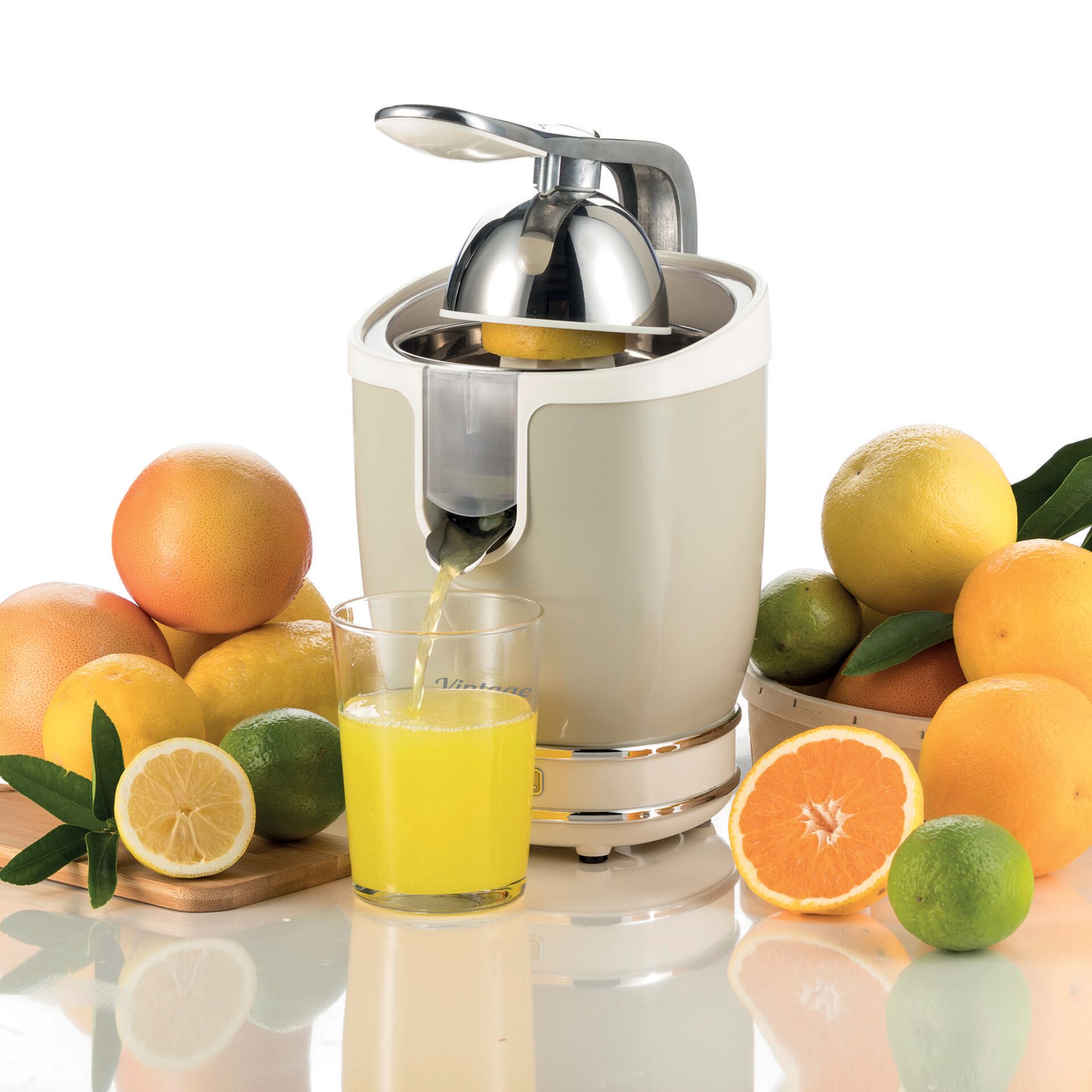 Saftpresse, Zitruspresse, Küchenmaschine, Fruchtsaft, Standsystem