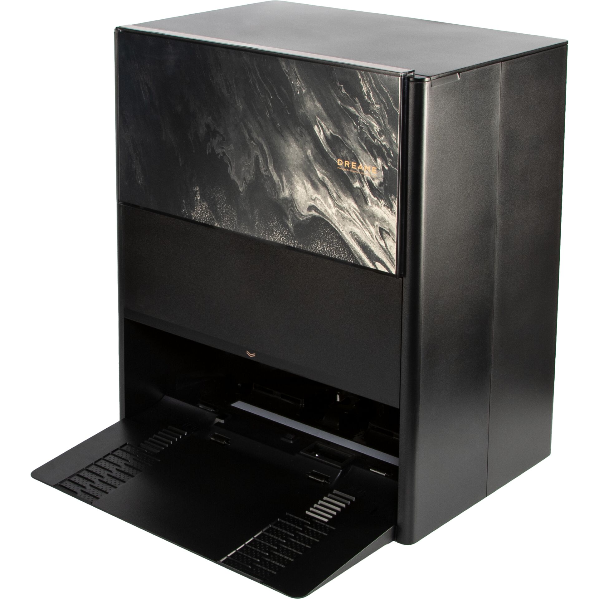 Schublade, Schrank, Schwarz, Marmor, Drucker