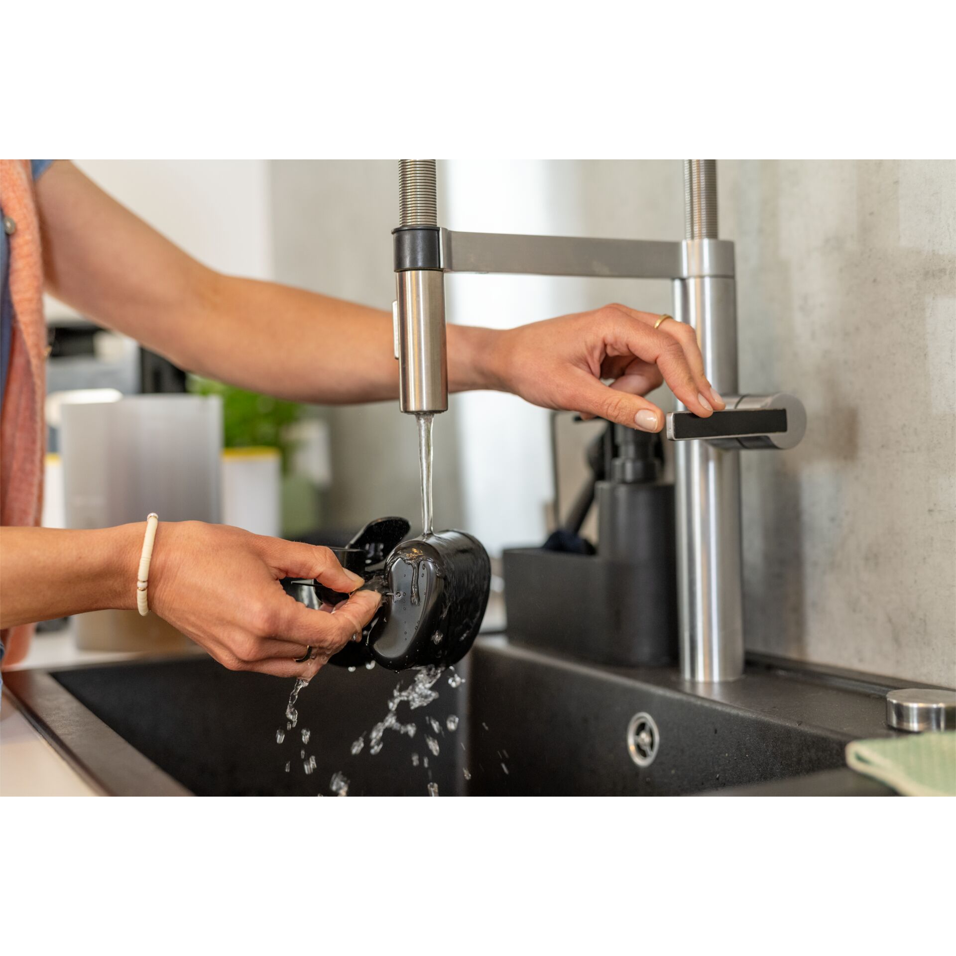 Körperteil, Hand, Person, Sinken, Waschbeckenhahn