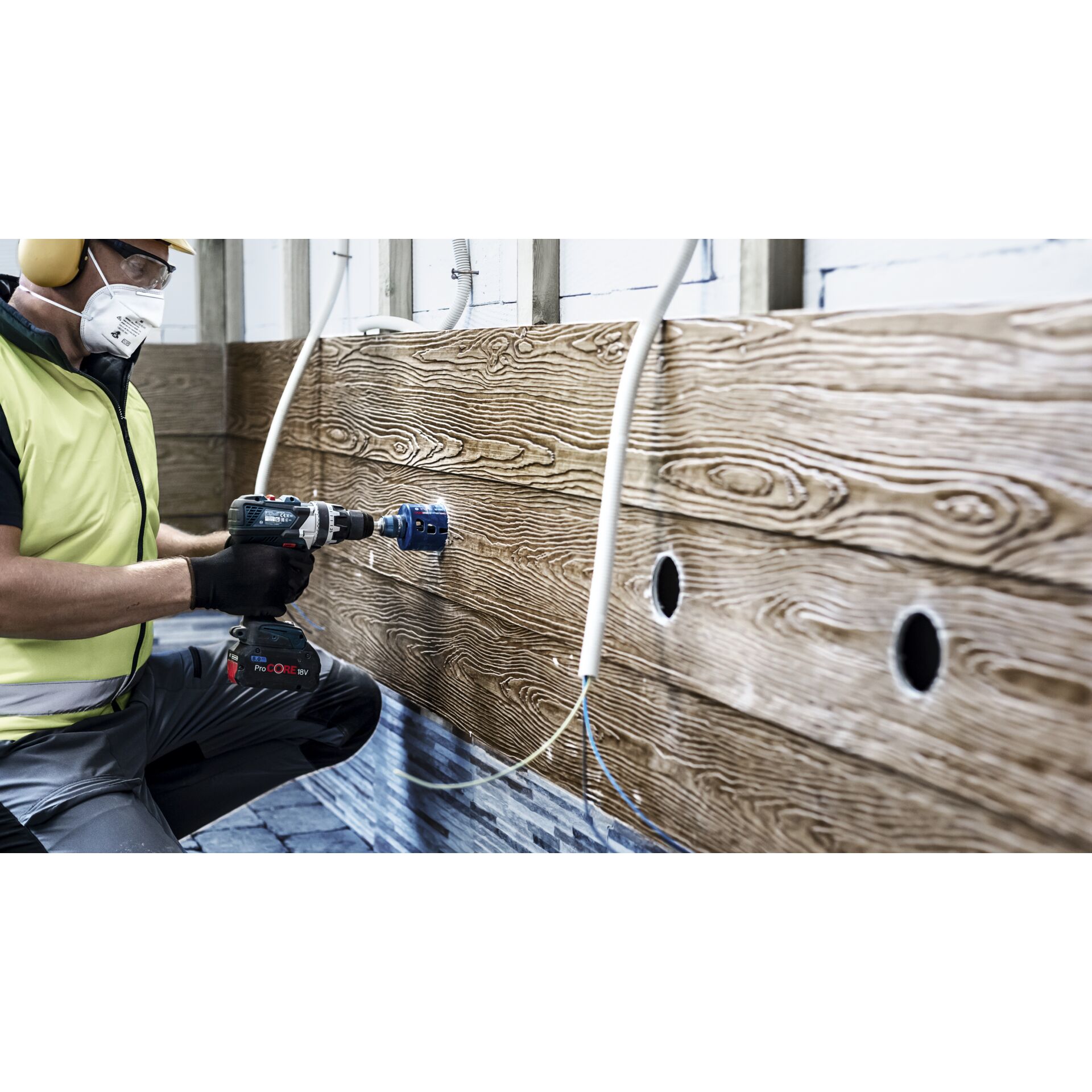 Innenarchitektur, Photographie, Holz, Sperrholz, Elektrische Bohrmaschine