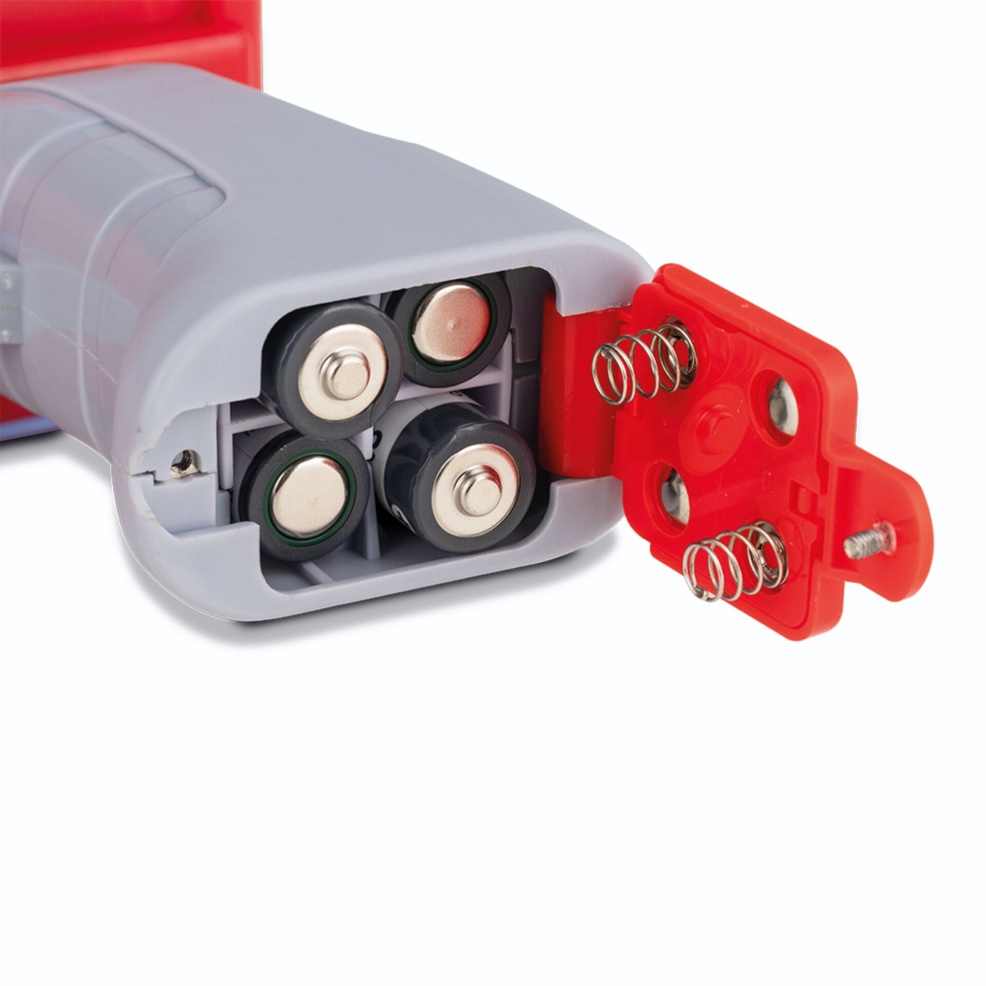 mm, batterien, Batteriefach, Zylinder, roter Kunststoff
