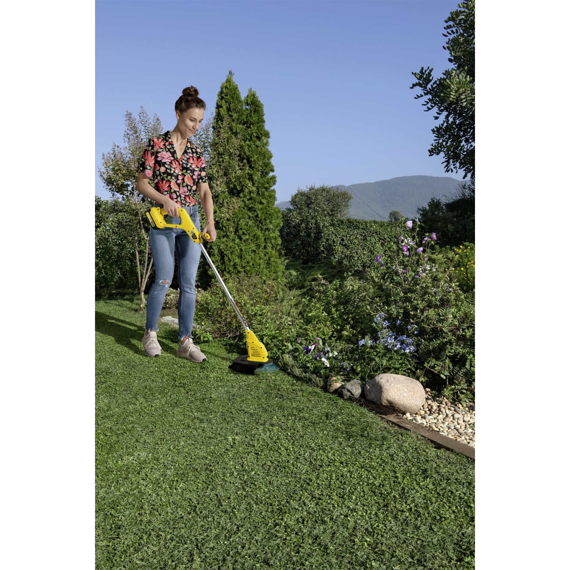 Gras, Rasen, Schuh, Person, Gerät