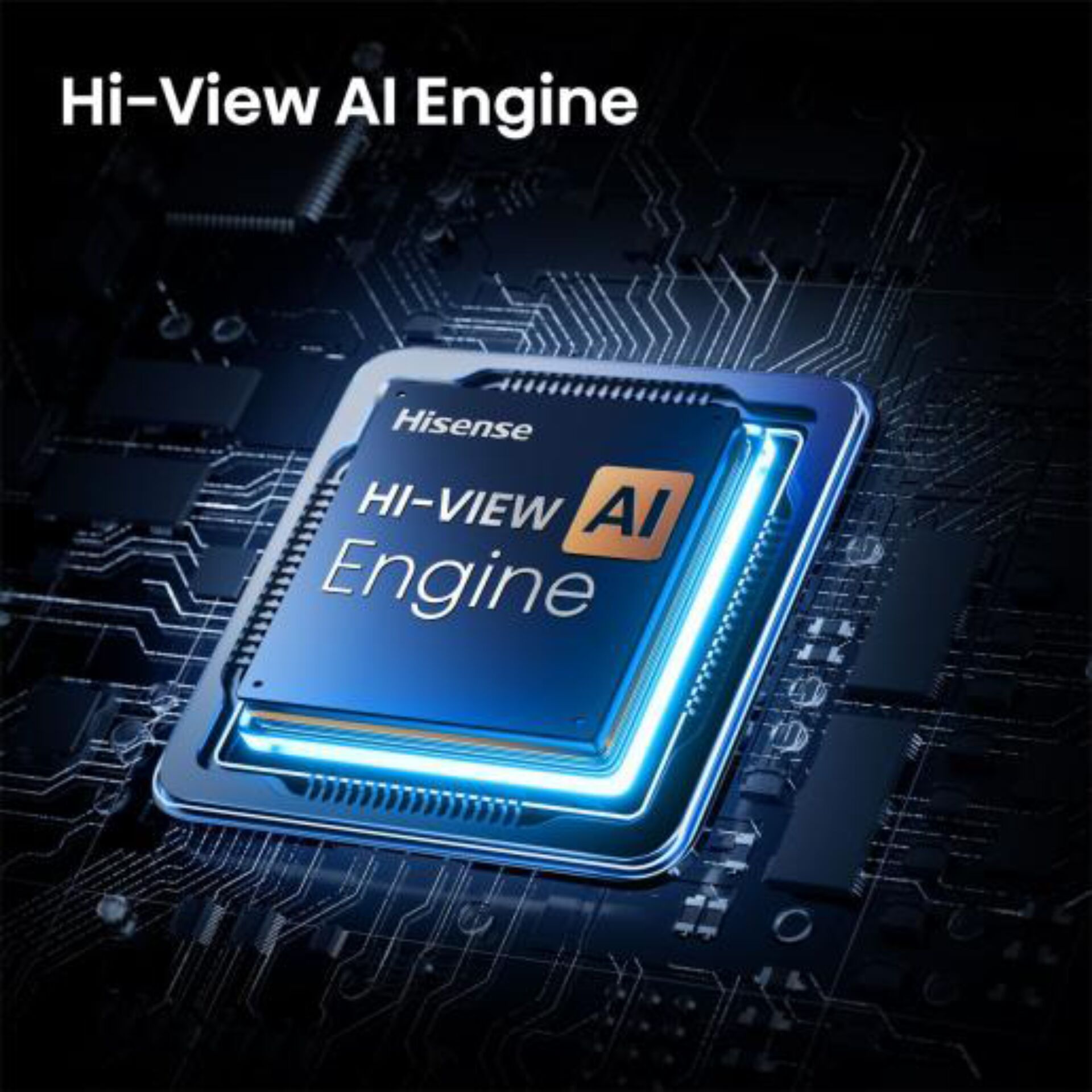 AI Engine, Hi-View, Chip, Prozessor, blau