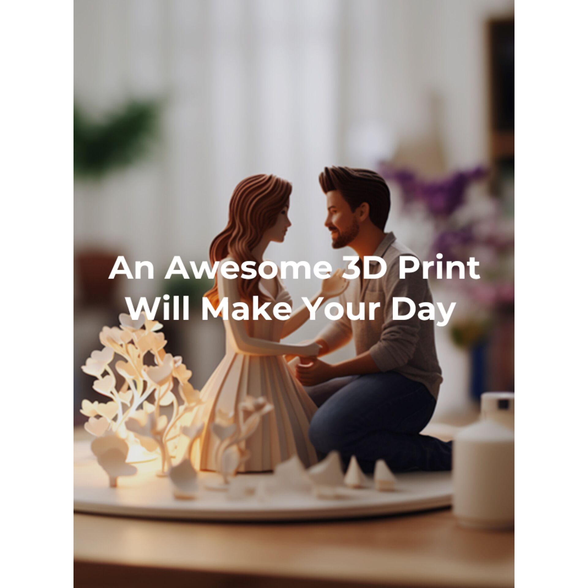 3D-Druck, Figur, Tischdeko, Dekoration, Paar-Figur