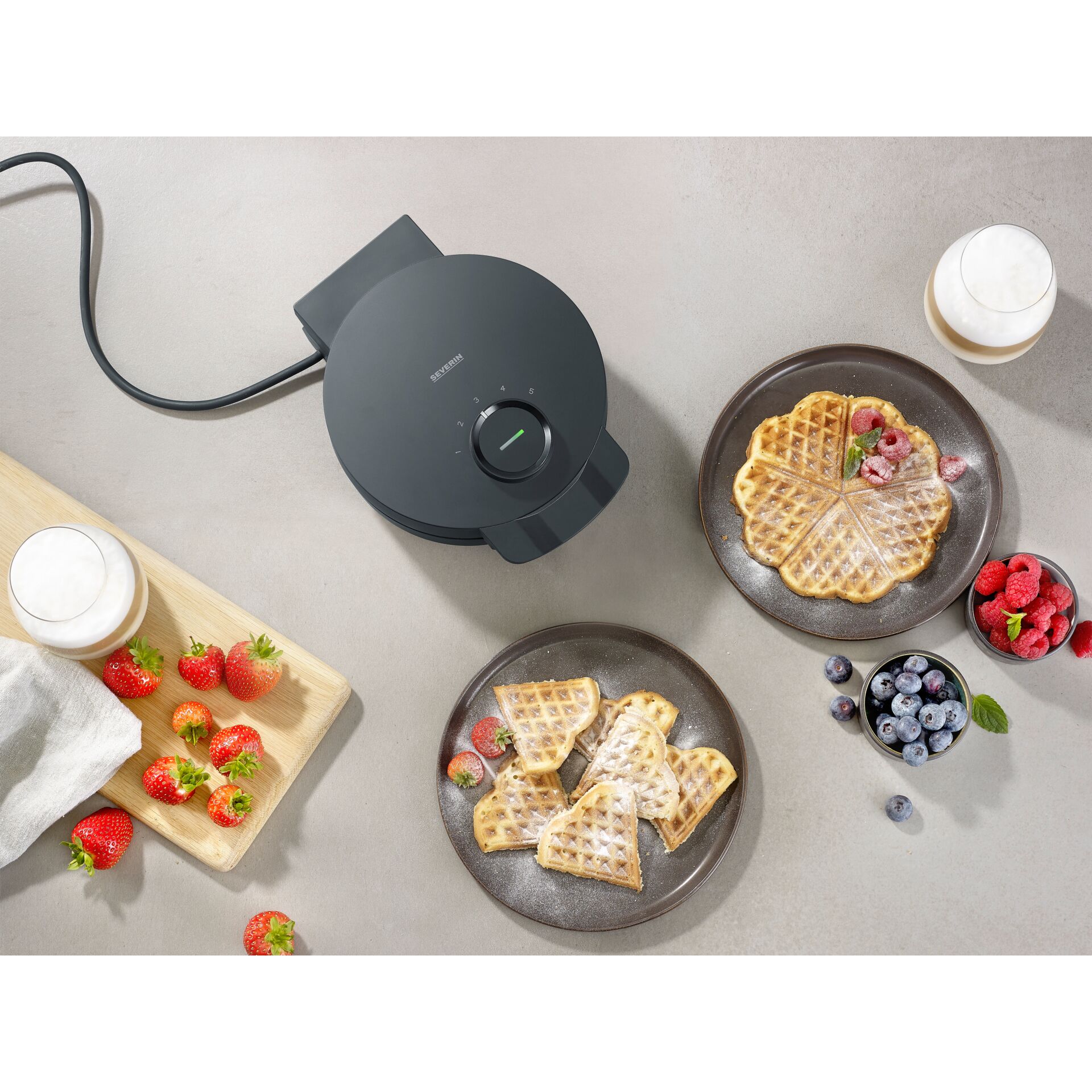 Brunch, Essen, Teller, Waffel