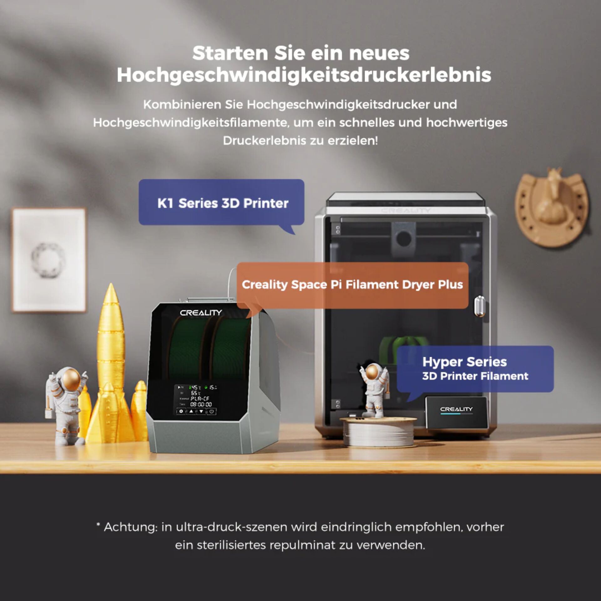 3D-Drucker, Filament, Drucker-Display, kompakt, K1 Series 3D Printer