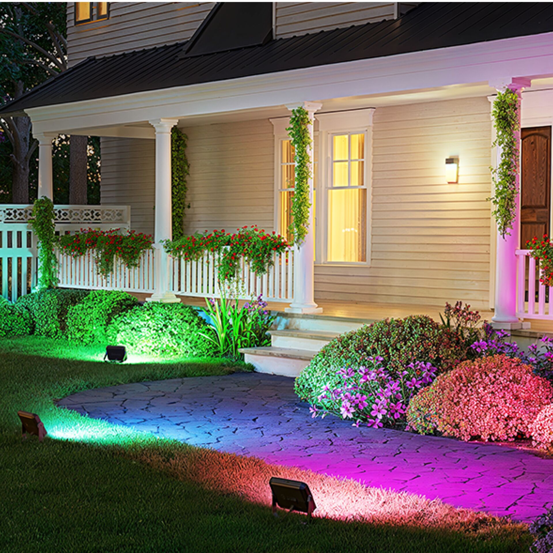 Wohnen, Veranda, Gras, Hinterhof, Hof