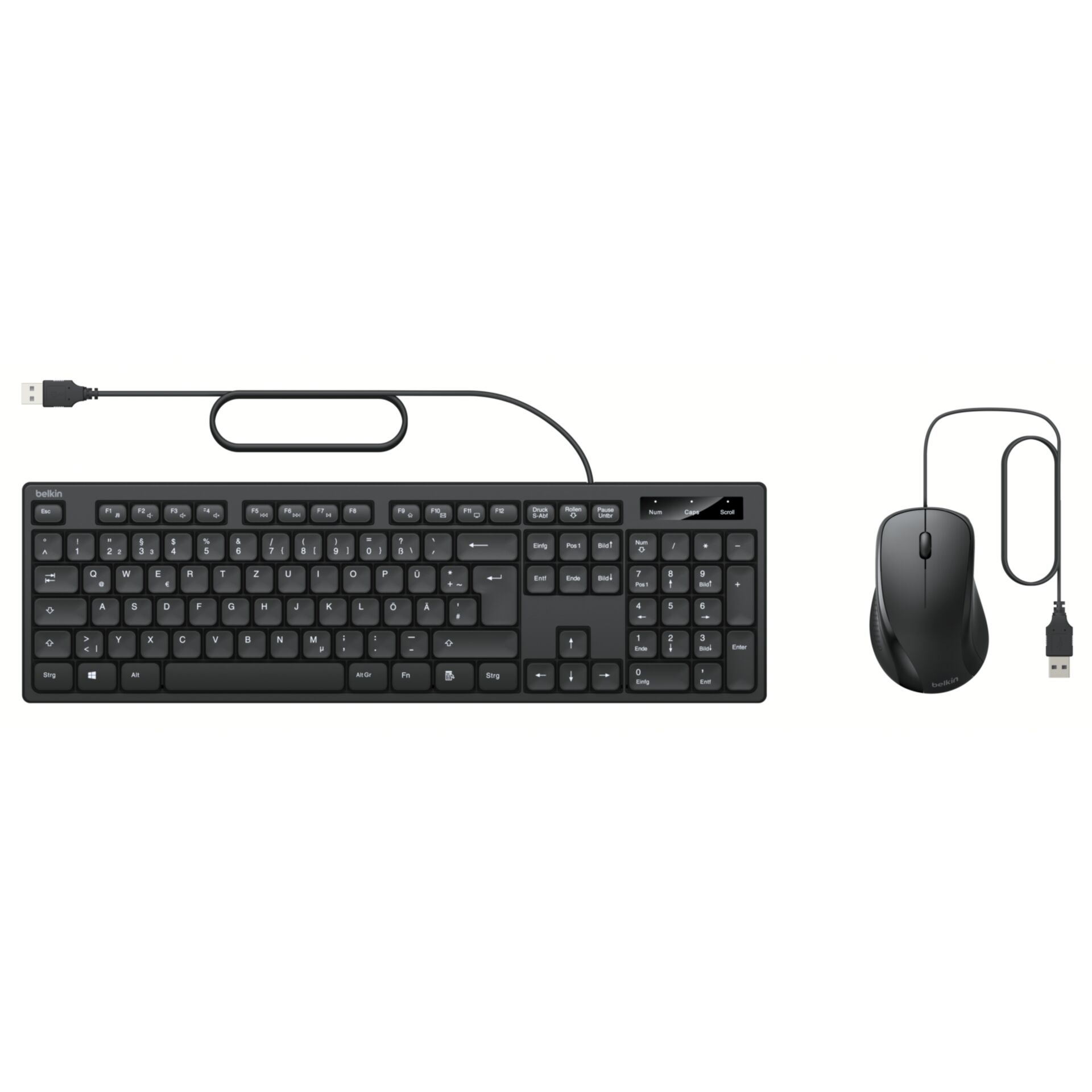 Belkin kabelgebundene Tastatur +  Maus, deutsch           BBZ014de