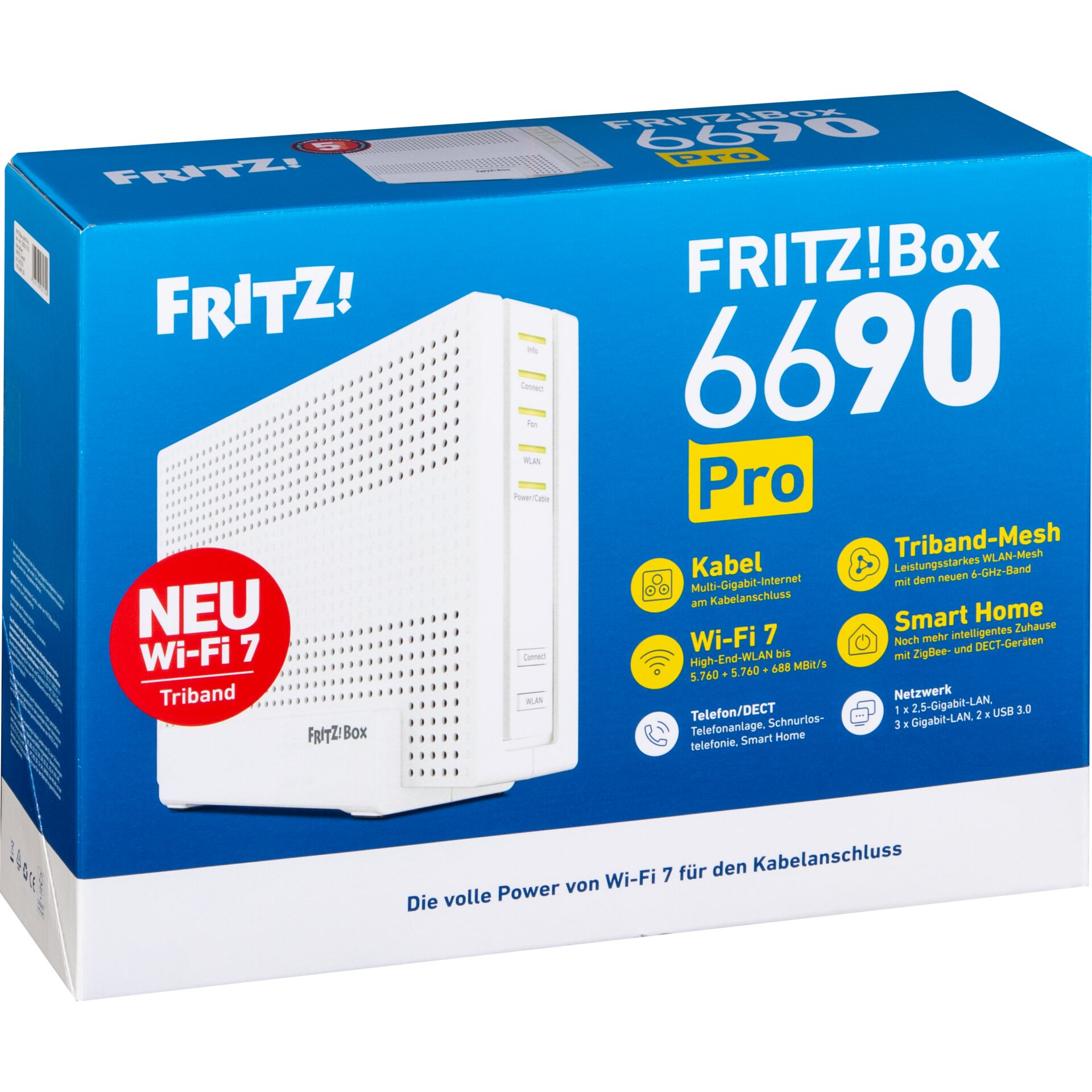FRITZ!Box 6690 Pro, Wi-Fi 7, Triband, Kabel, Mesh