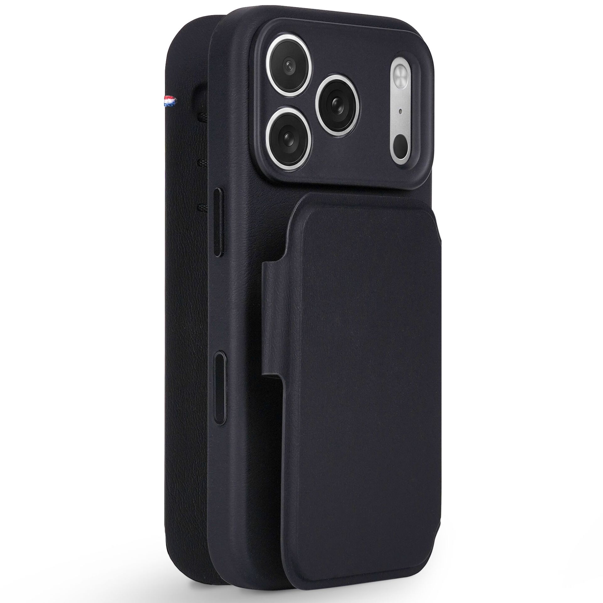 handyhülle, smartphone-hülle, leder, drei-kamera, magnetclip