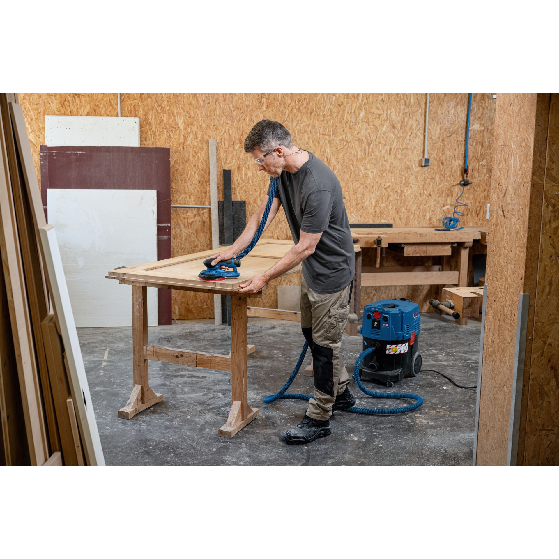 Werkbank, Holzbearbeitung, Schleifer, Staubabsaugung, Werkstatt
