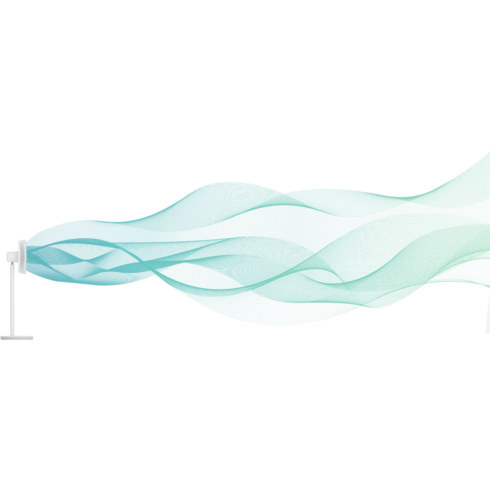 monitor, standing, blue-green waves, desk accessory, cable management?
