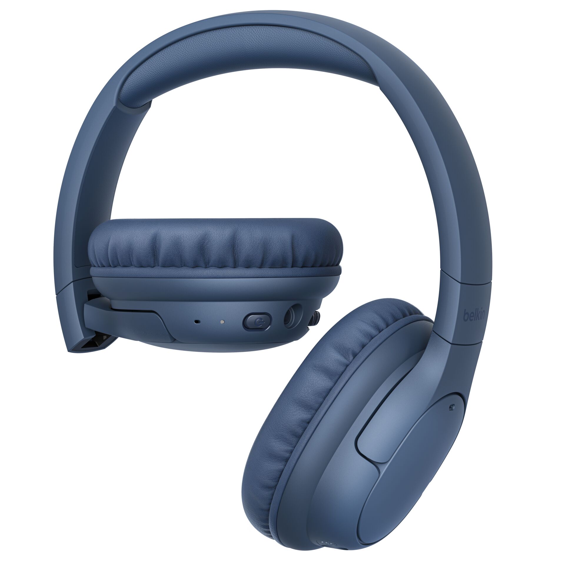 Kopfhörer, Over-Ear, Bluetooth, Kunstleder, Blau