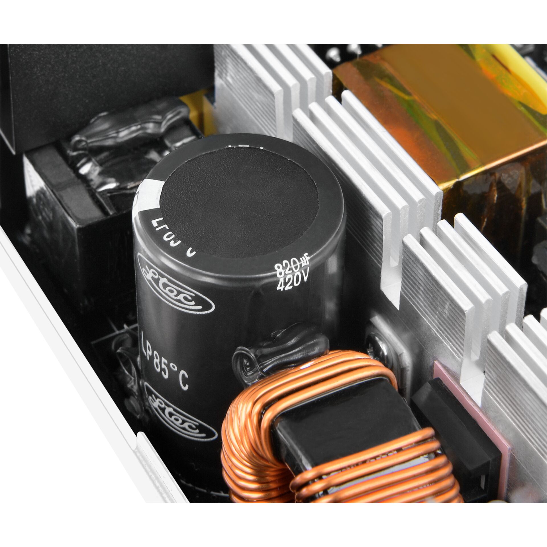 Kondensator, elektronische Komponente, Stromversorgung, Spule, Kühlkörper