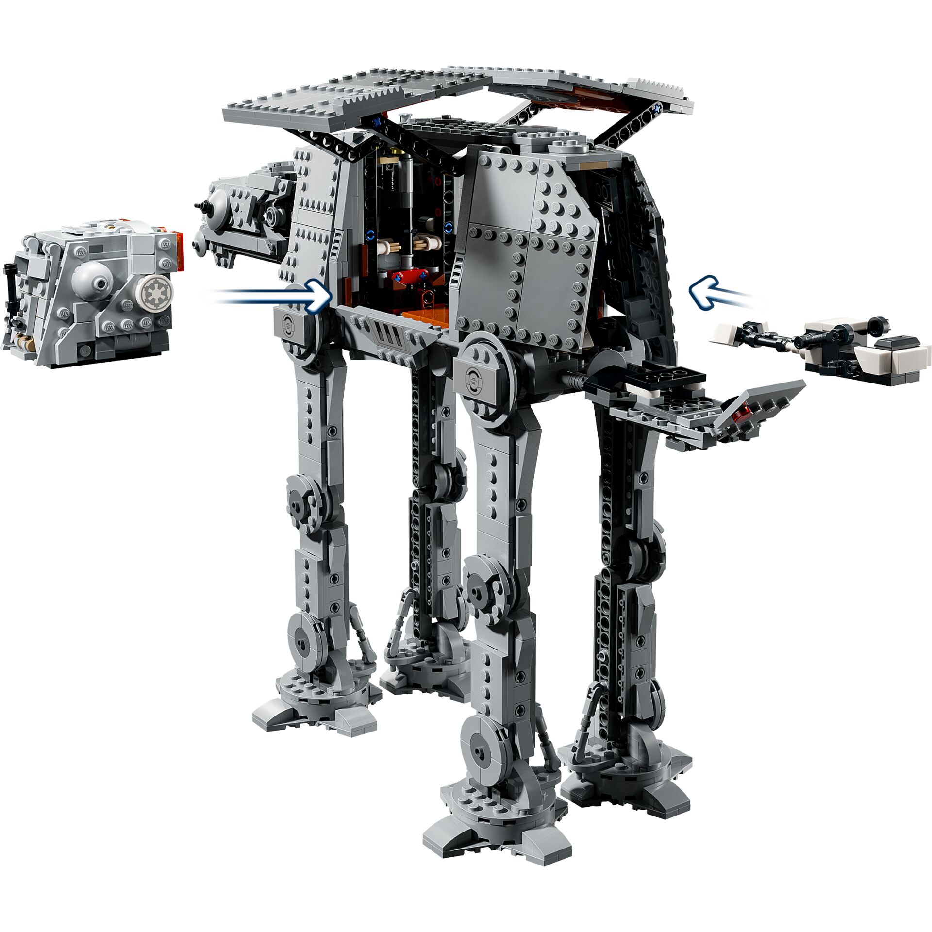 Star Wars, AT-AT, LEGOs, baubare Figur, Grau