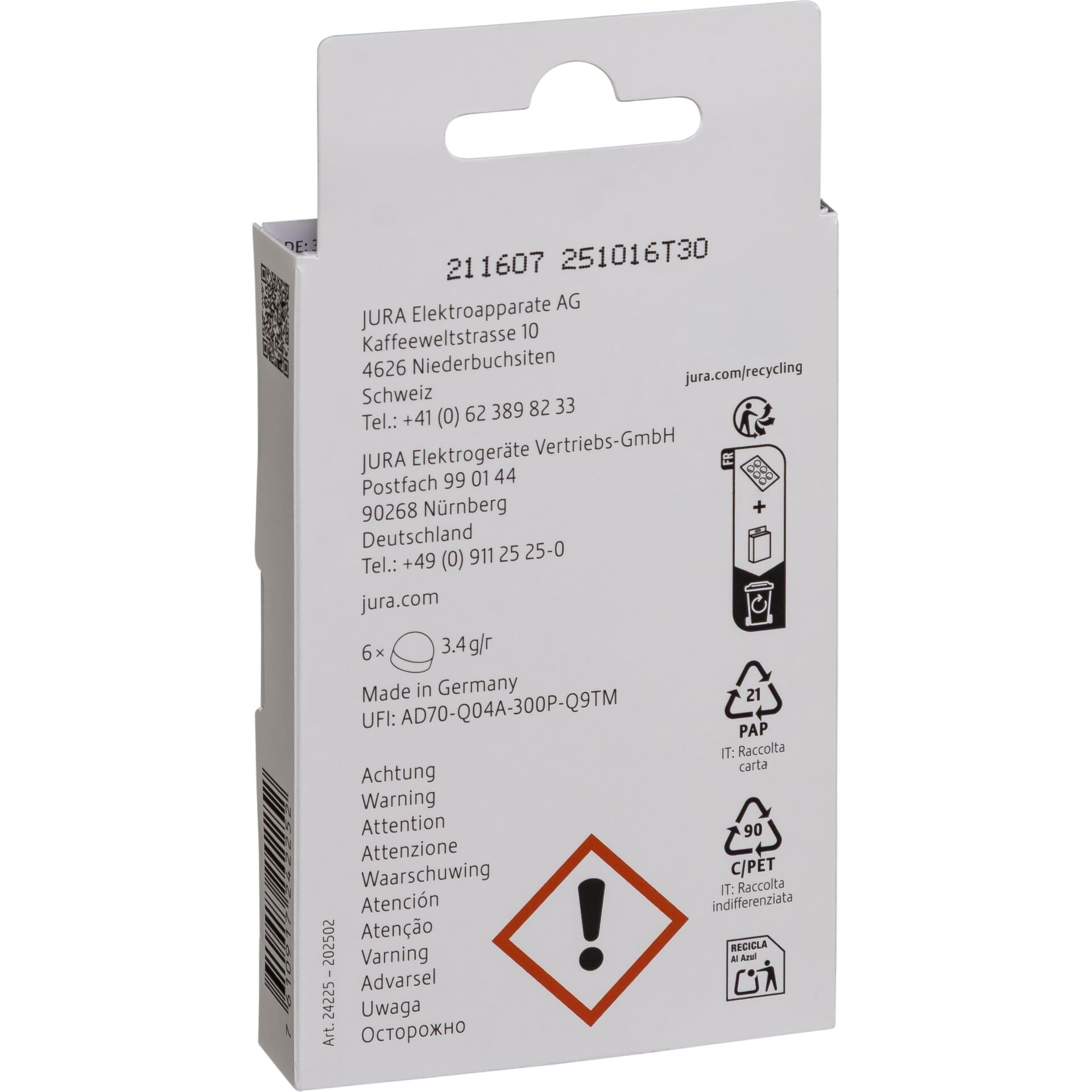 Verpackung, Pappe, Gefahr, Ausrufzeichen, Hergestellt in Deutschland