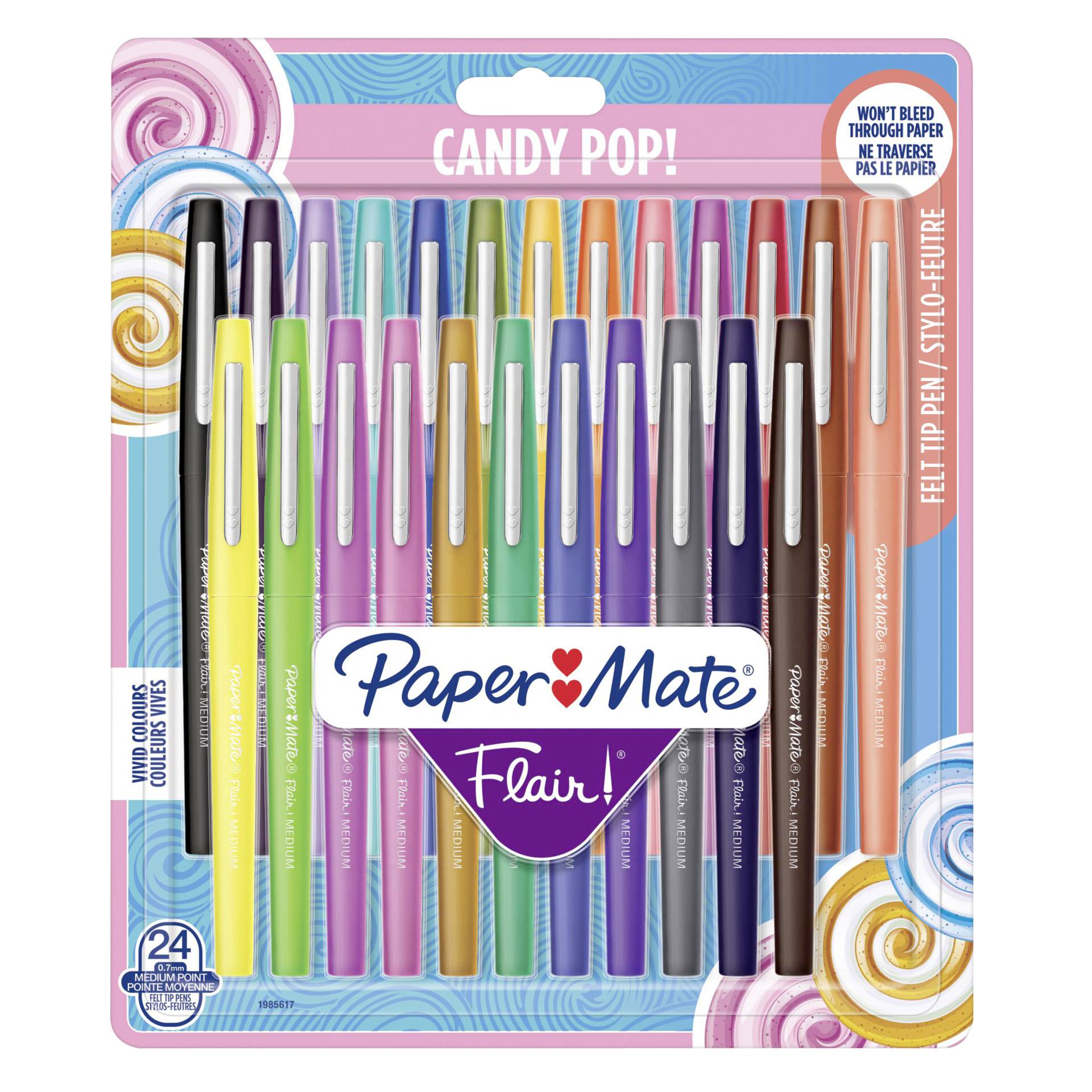1x24 Paper Mate Filzstifte  Flair Candy Pop M 1,0 mm