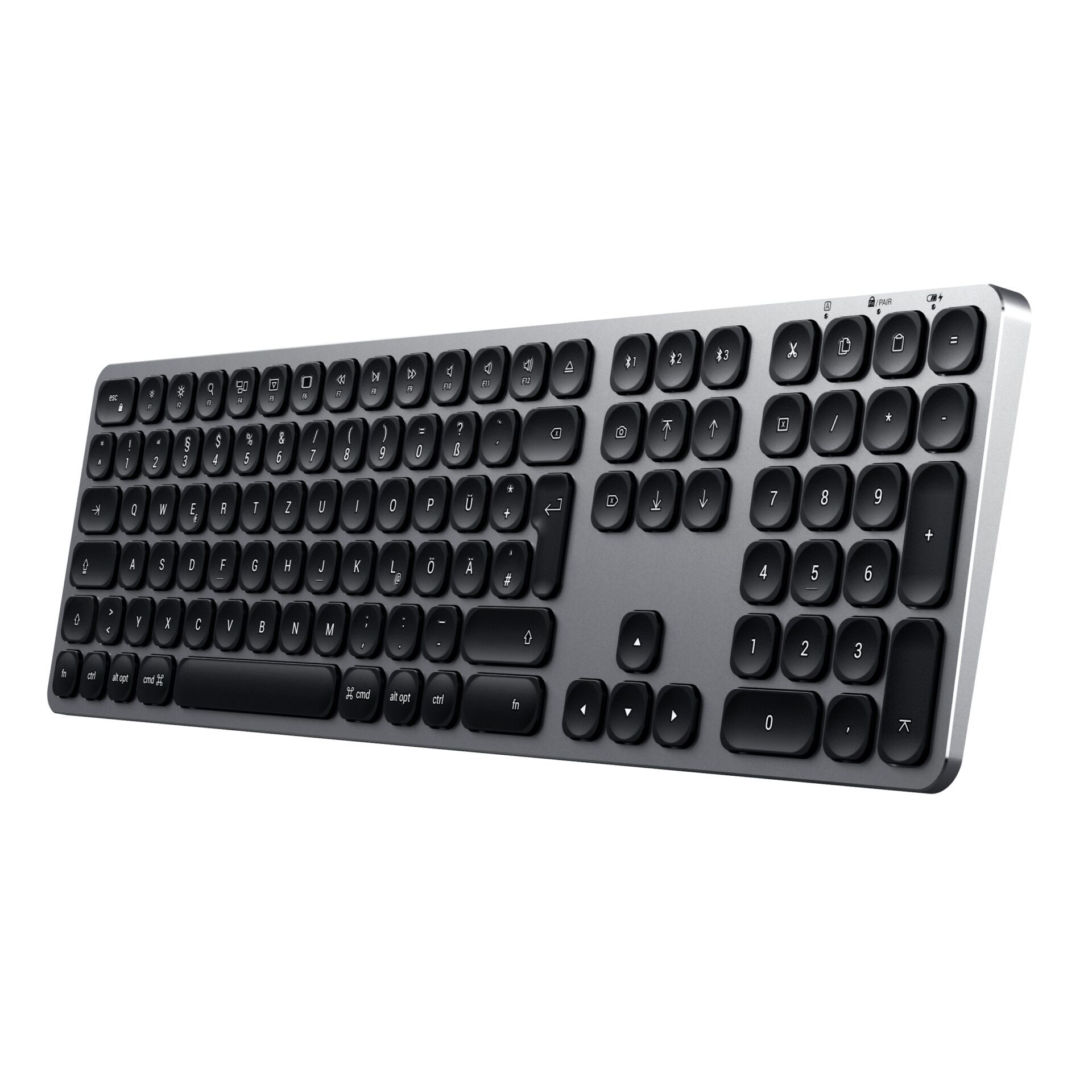 Tastatur, QWERTZ-Tastatur, USB-Tastatur, Backlit?, Kabelgebundene Tastatur, Tastatur, QWERTZ-Tastatur, Kabellose Tastatur, Aluminiumgehäuse, NumPad