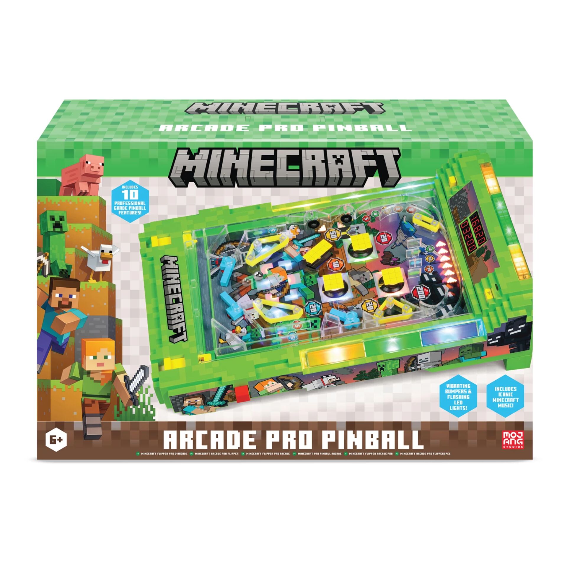 arcade, pinball, minecraft, grün, box