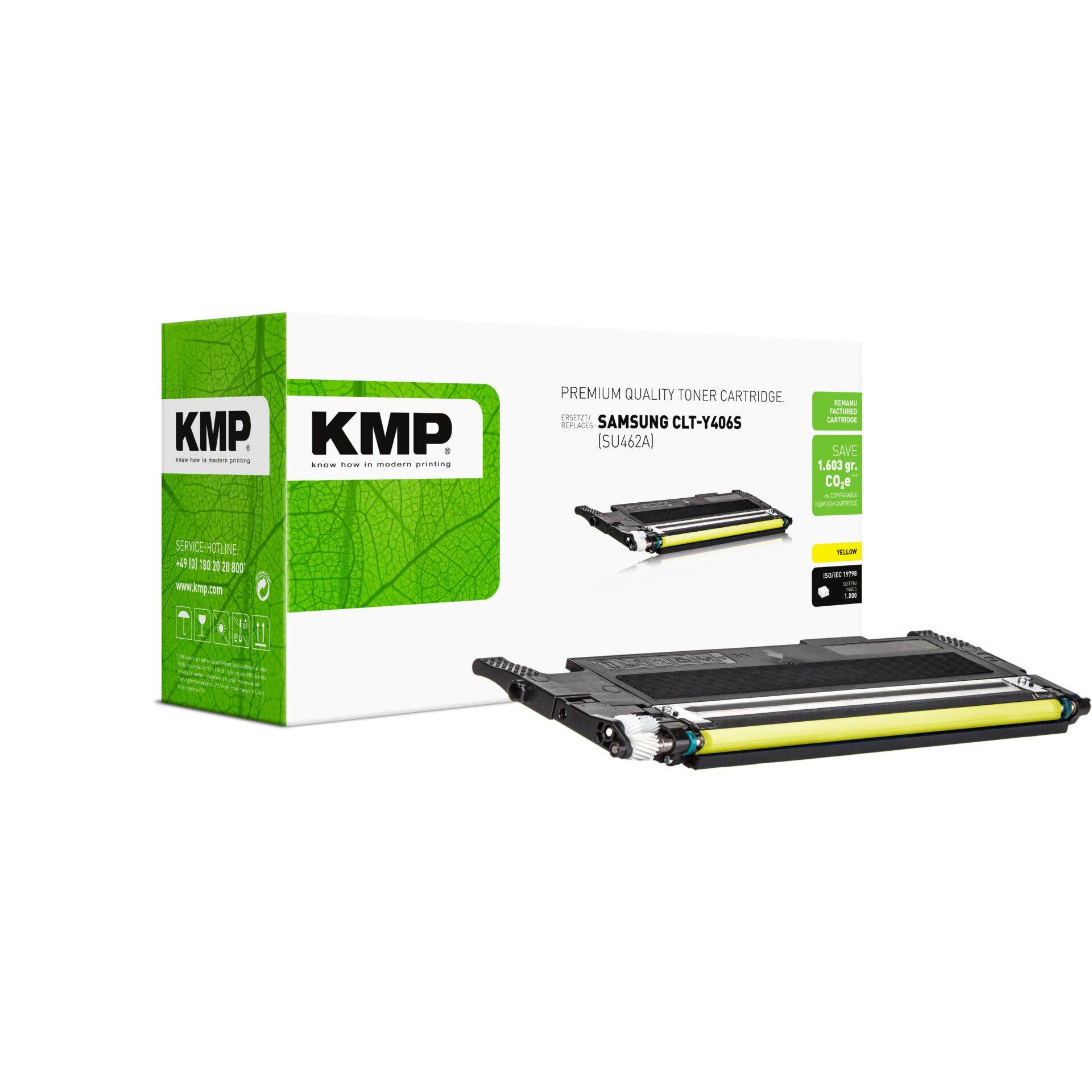 Computerausrüstung, Elektronik, Hardware, Adapter, Werbung, Tonerkartusche, KMP, Gelb, Druckerbedarf, Tonerkassette