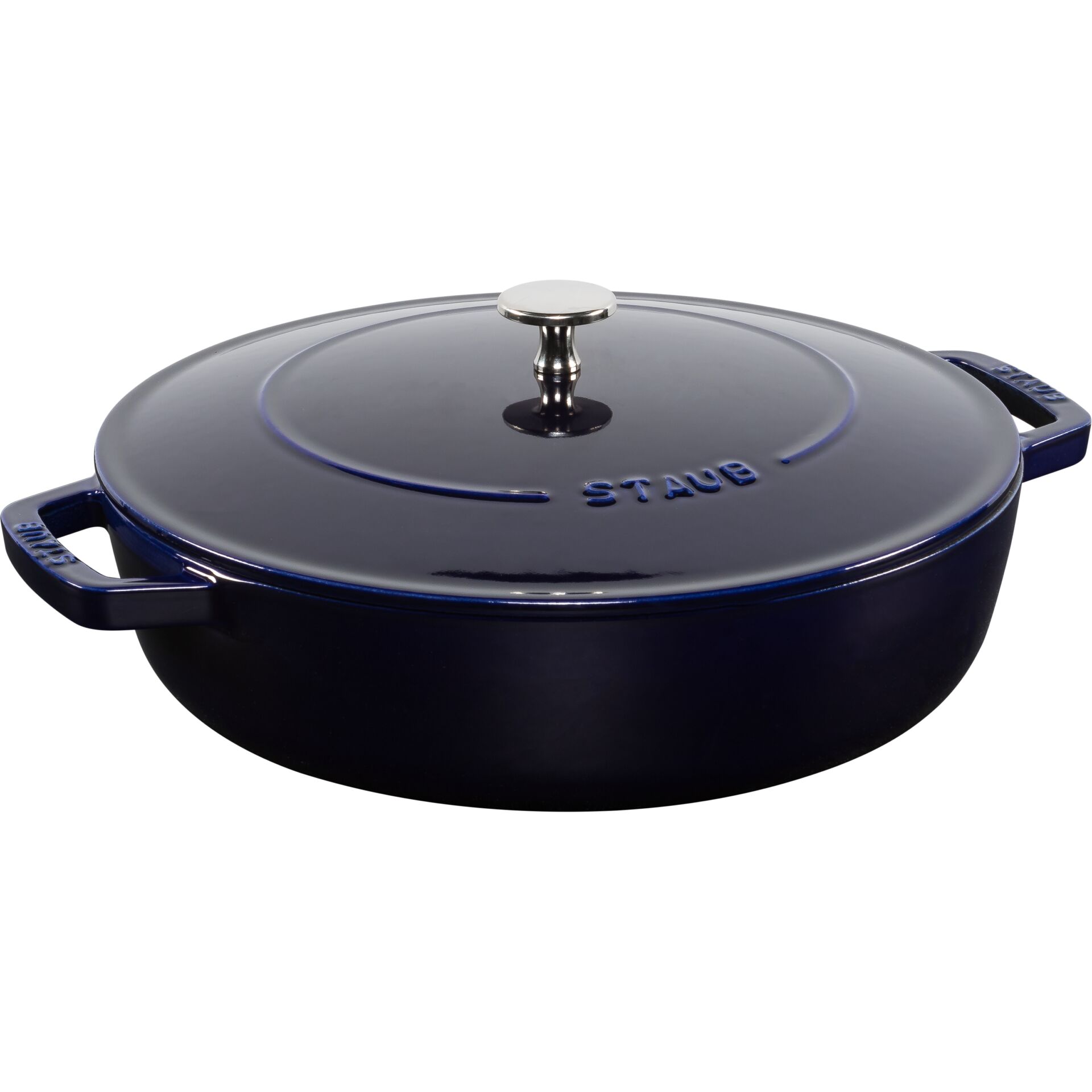 Staub Bräter Chistera 28 cm  dunkelblau, Gusseisen